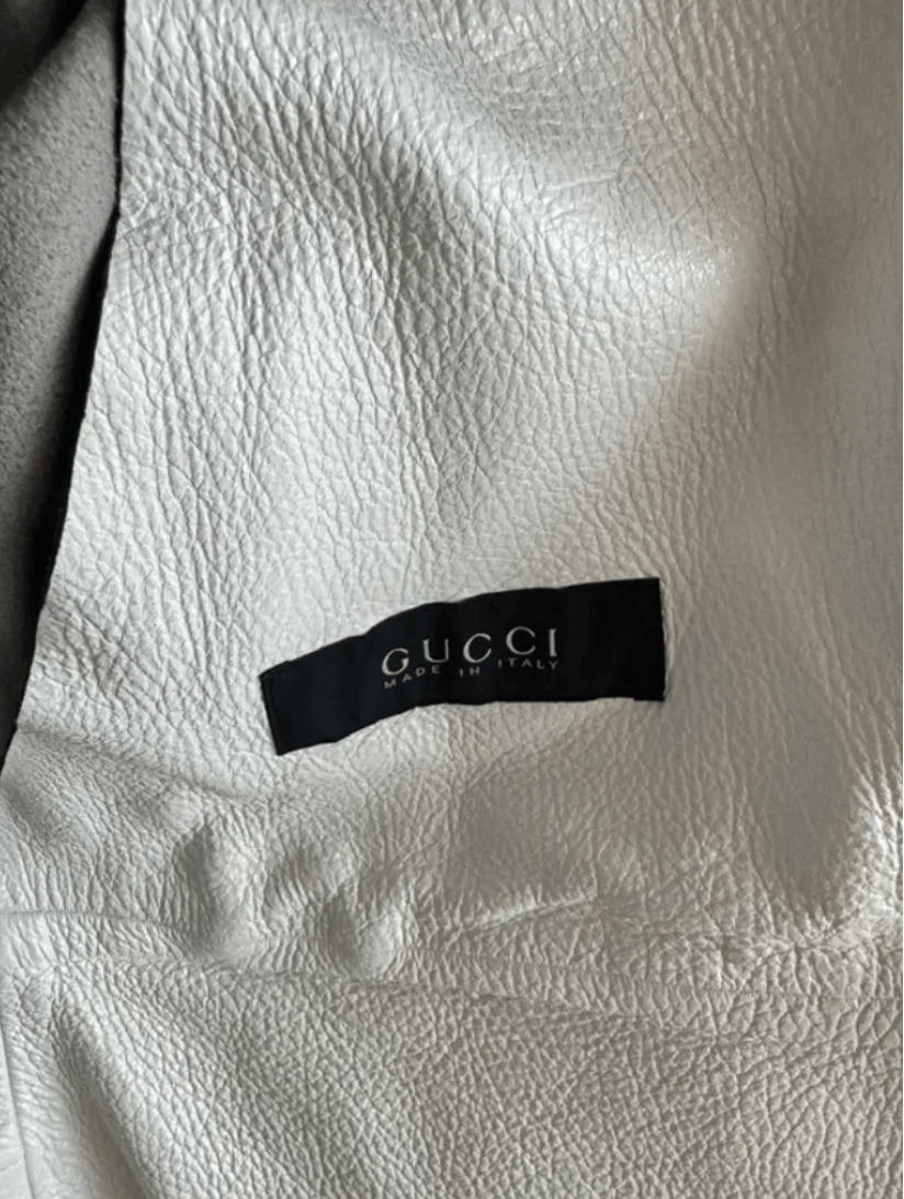 Gucci × Vintage Gucci Biker Jacket Leather Bike Blazer Tom Ford Era EX0002 Size S / US 4 / IT 40 - 3 Thumbnail