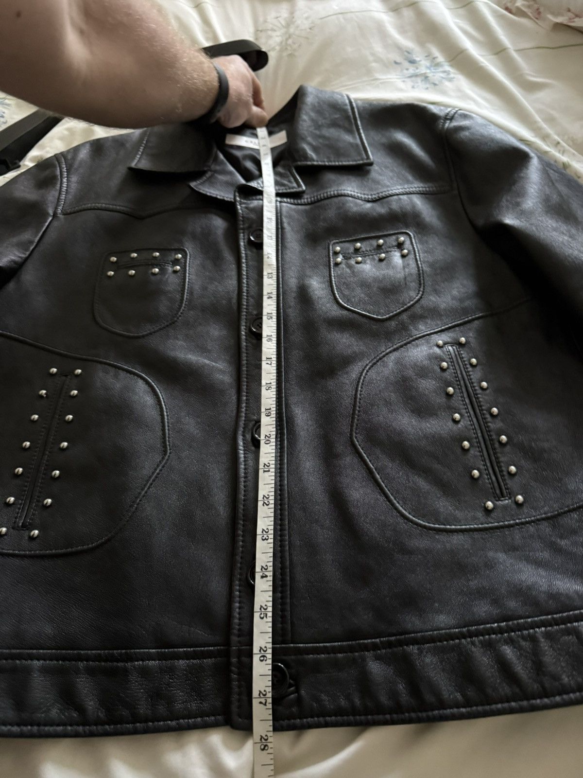 Celine FW20 Celine Hedi Slimane studded leather jacket 54 blouson Size US L / EU 52-54 / 3 - 6 Thumbnail