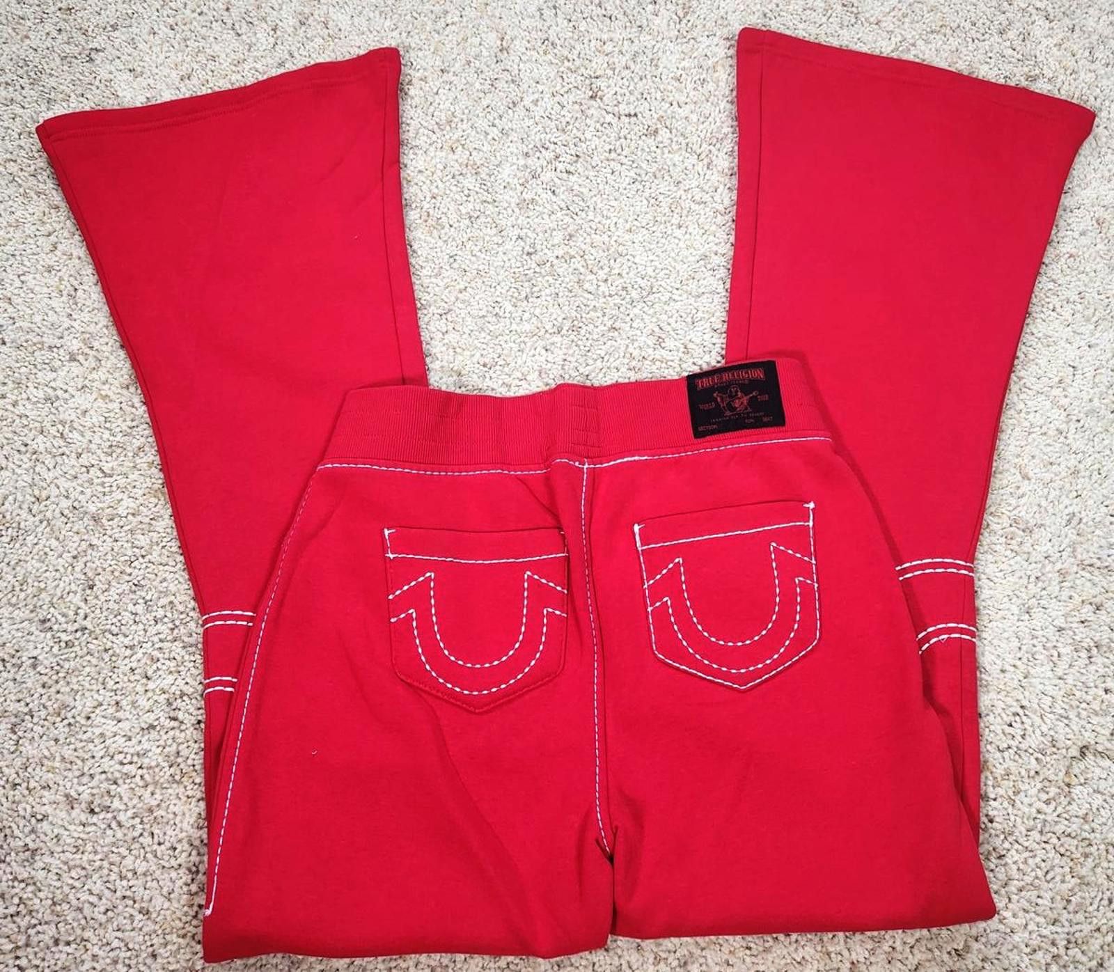 True Religion NEW True Religion Pull-On Flare Jeans Red Anniversary Small Size 28" / US 6 / IT 42 - 1 Thumbnail