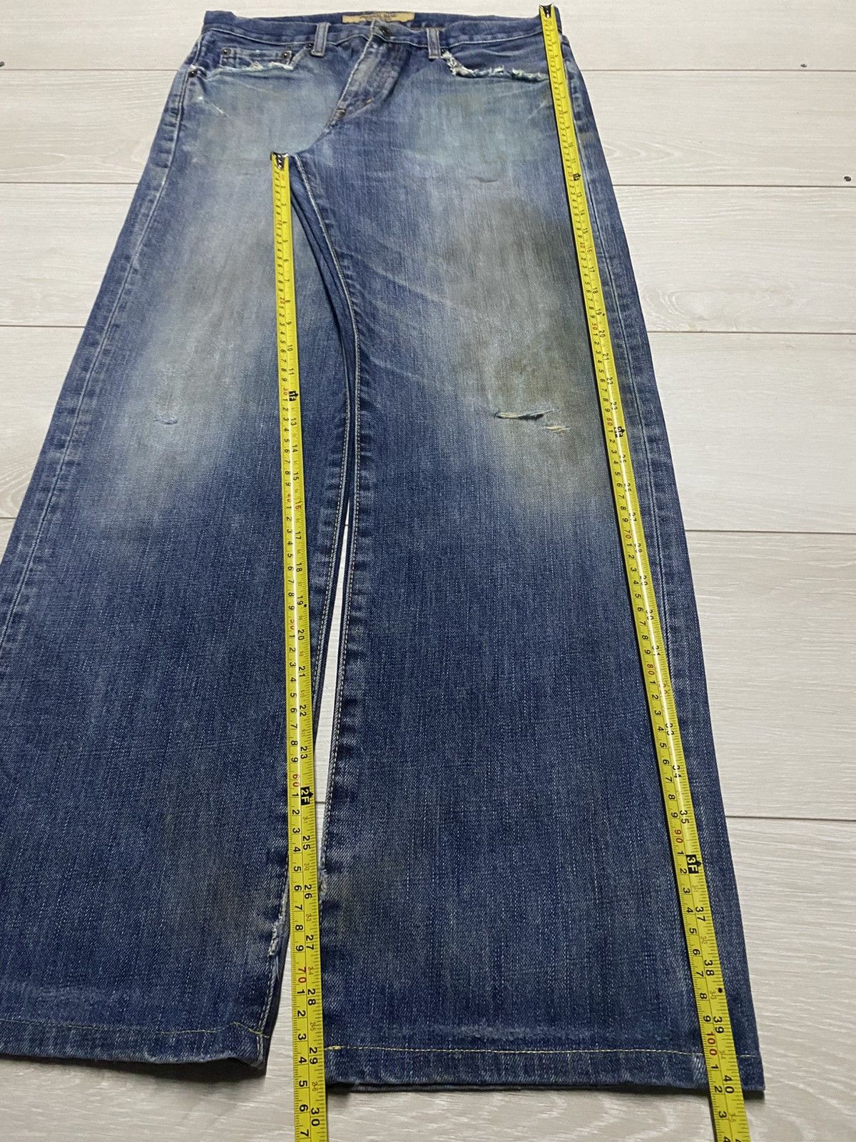 Japanese Brand Vintage Uniqlo S-003 Faded Wash Grunge Distressed Baggy Jean Size US 30 / EU 46 - 15 Thumbnail
