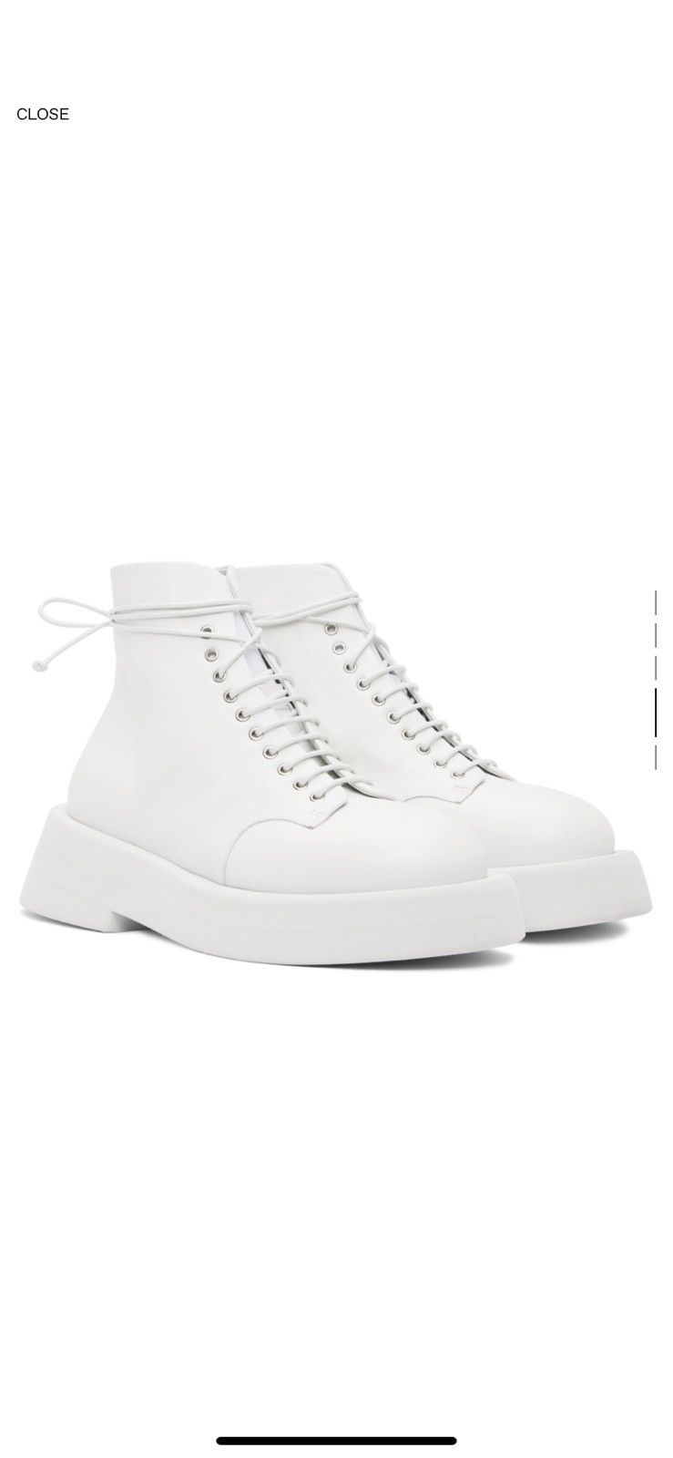 image of Marsell White Gomme Gomellone Boots, Men's (Size 11)