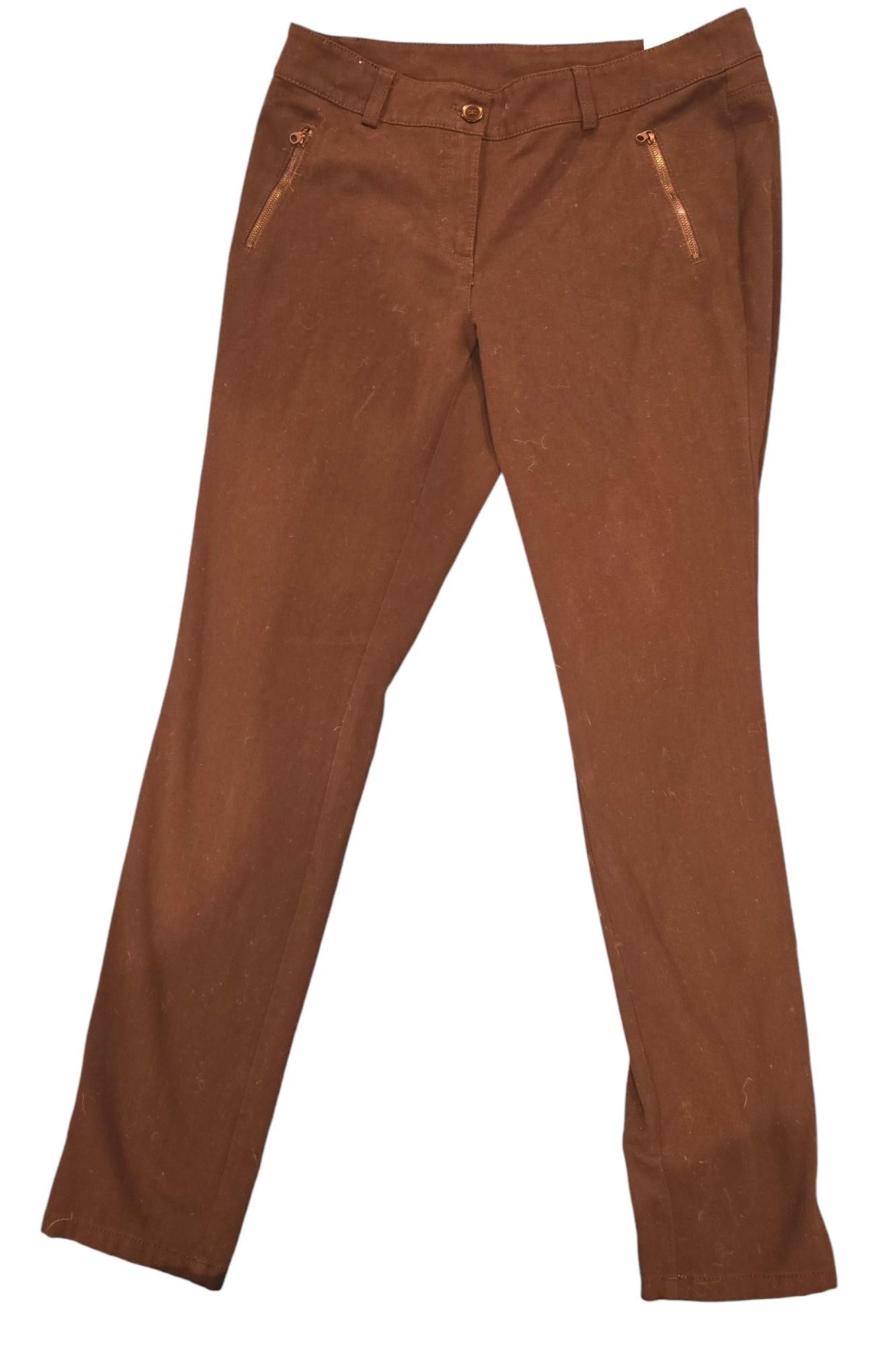 Designer Chic Black Zip Pocket Trousers for Stylish Comfort Size 30" / US 8 / IT 44 - 1 Thumbnail
