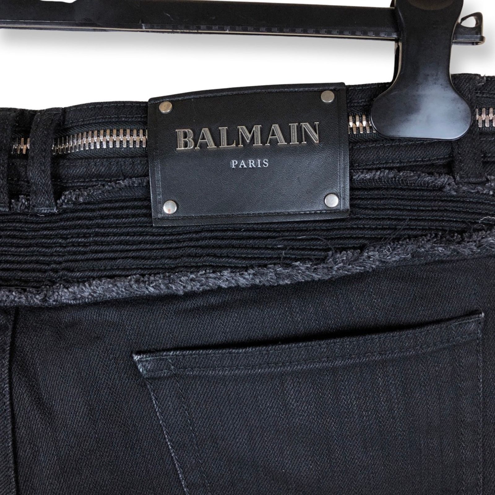 Balmain Balmain Distressed Biker Jeans in Black Size US 34 / EU 50 - 9 Thumbnail