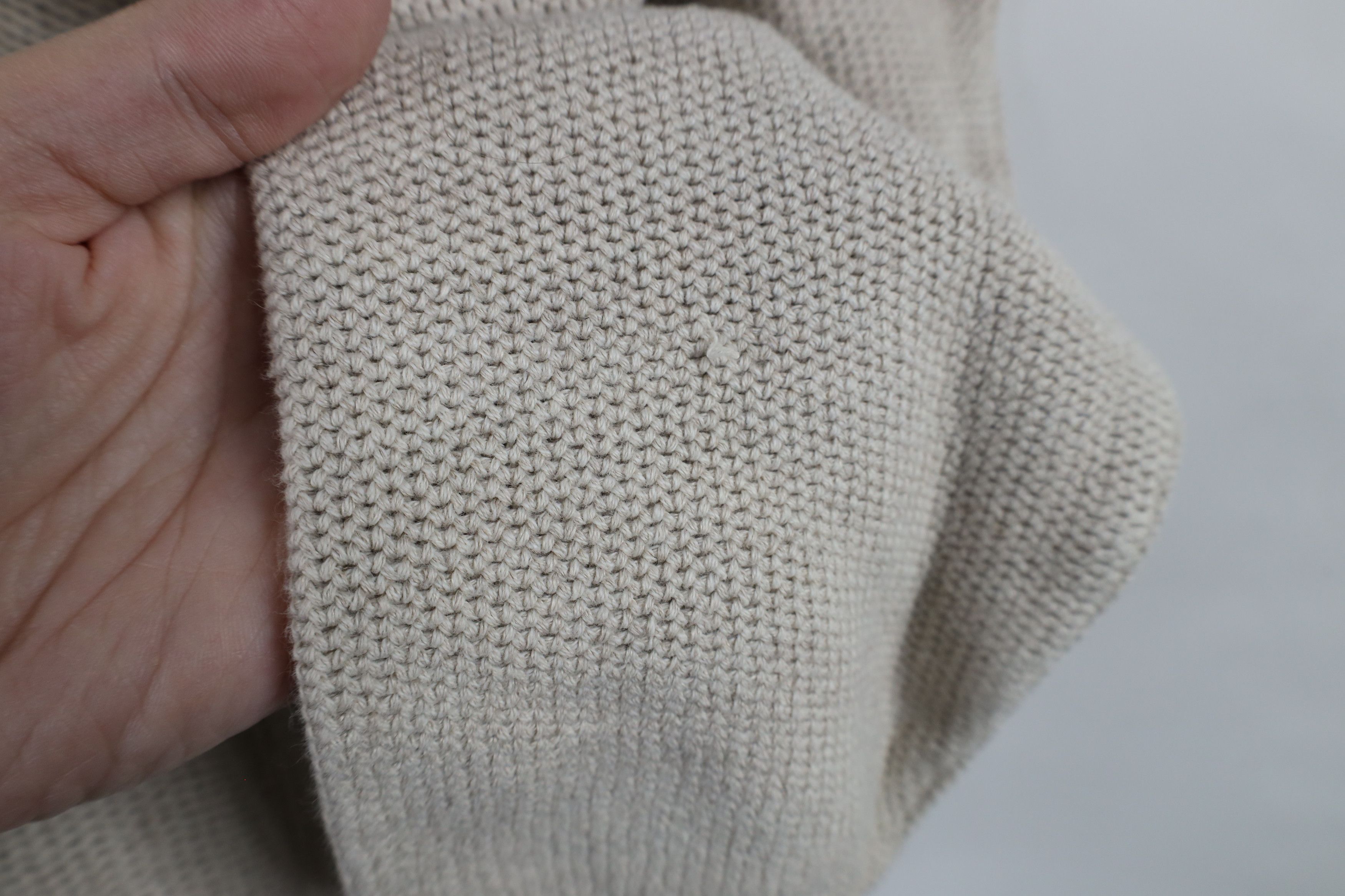 Banana Republic × Vintage Vintage 90s Banana Republic Linen Blend Thermal Knit Sweater Size US M / EU 48-50 / 2 - 6 Thumbnail