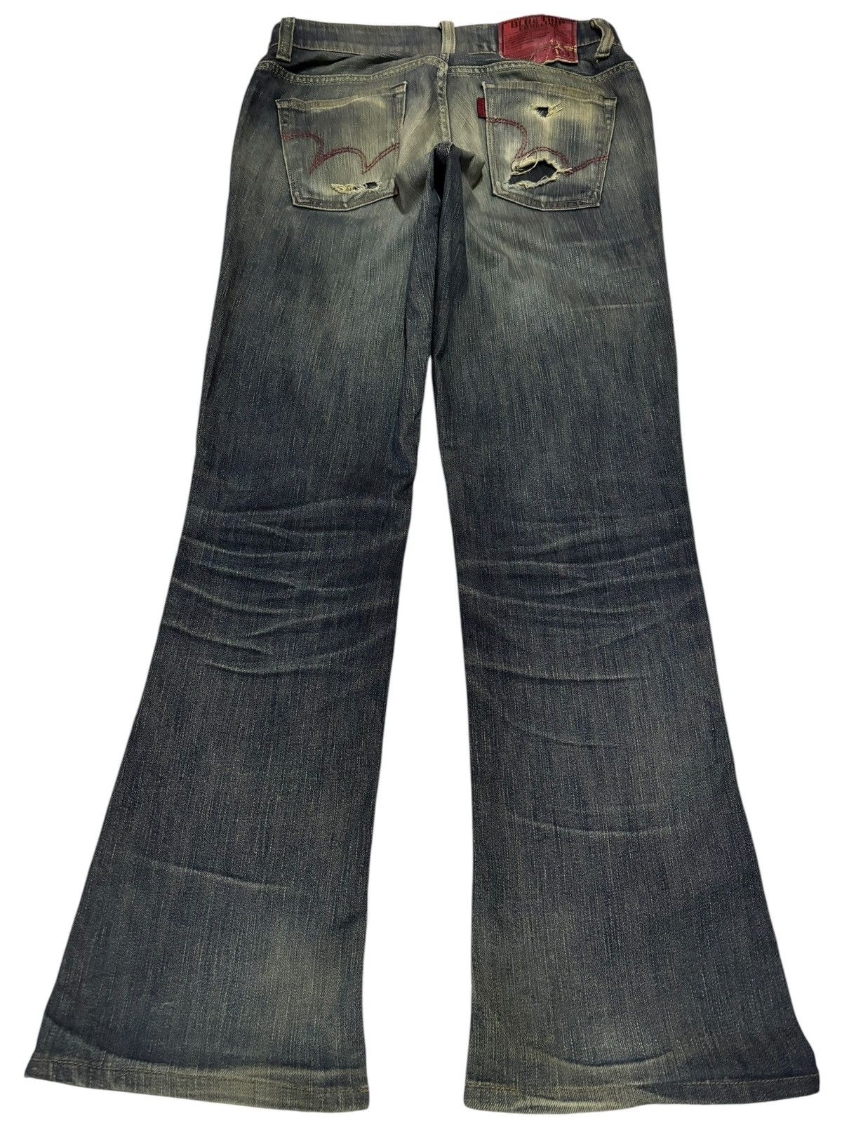 Edwin × Japanese Brand Vintage Edwin 503 Blue Trip Mud Washed Bootcut Jeans Size US 32 / EU 48 - 2 Thumbnail