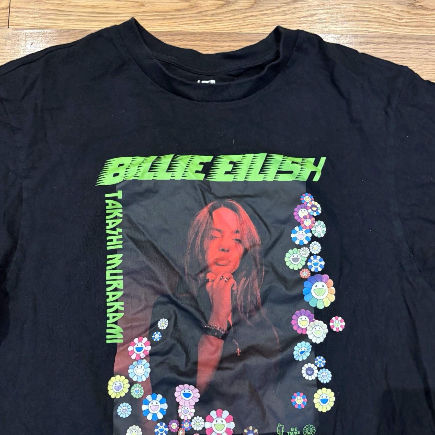 Uniqlo Billie Eilish Takashi Murakami T-Shirt Graphic Tee Y2K Floral Men’s Large Uniqlo Crew Neck Short Sleeve Multicolor Cotton Blend Graphic Print Mens Tee Size US L / EU 52-54 / 3 - 6 Thumbnail