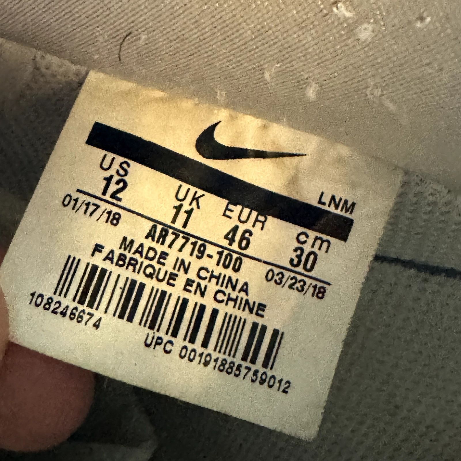 Jordan Brand × Nike Size 12 - Air Force 1 Low 107 PRM Just Do It Men's Shoes Size US 12 / EU 45 - 7 Thumbnail