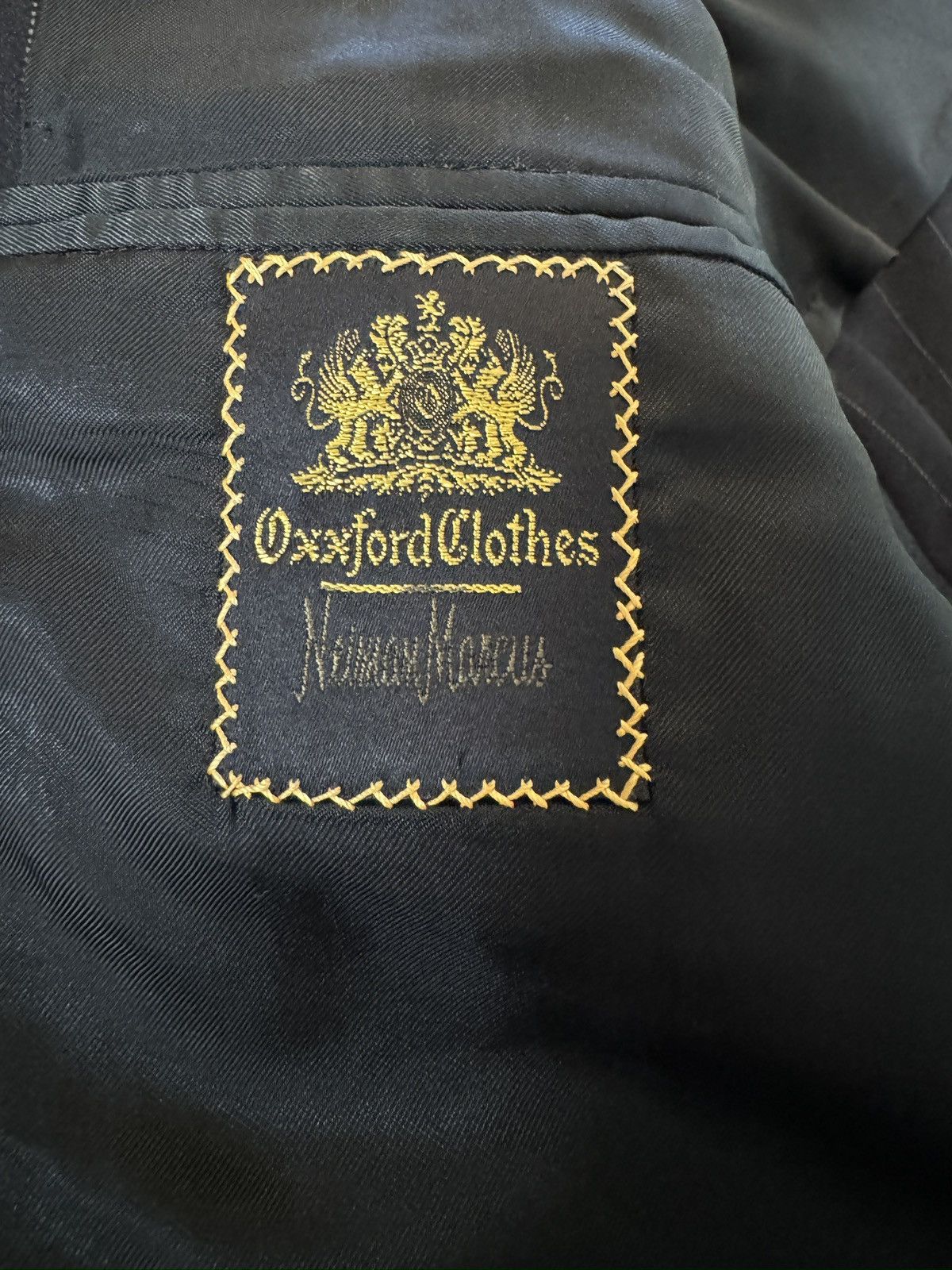 Oxxford Clothes OXXFORD CLOTHES Black Pinstripe Wool Suit Size 42T $4295 Size 42L - 14 Thumbnail
