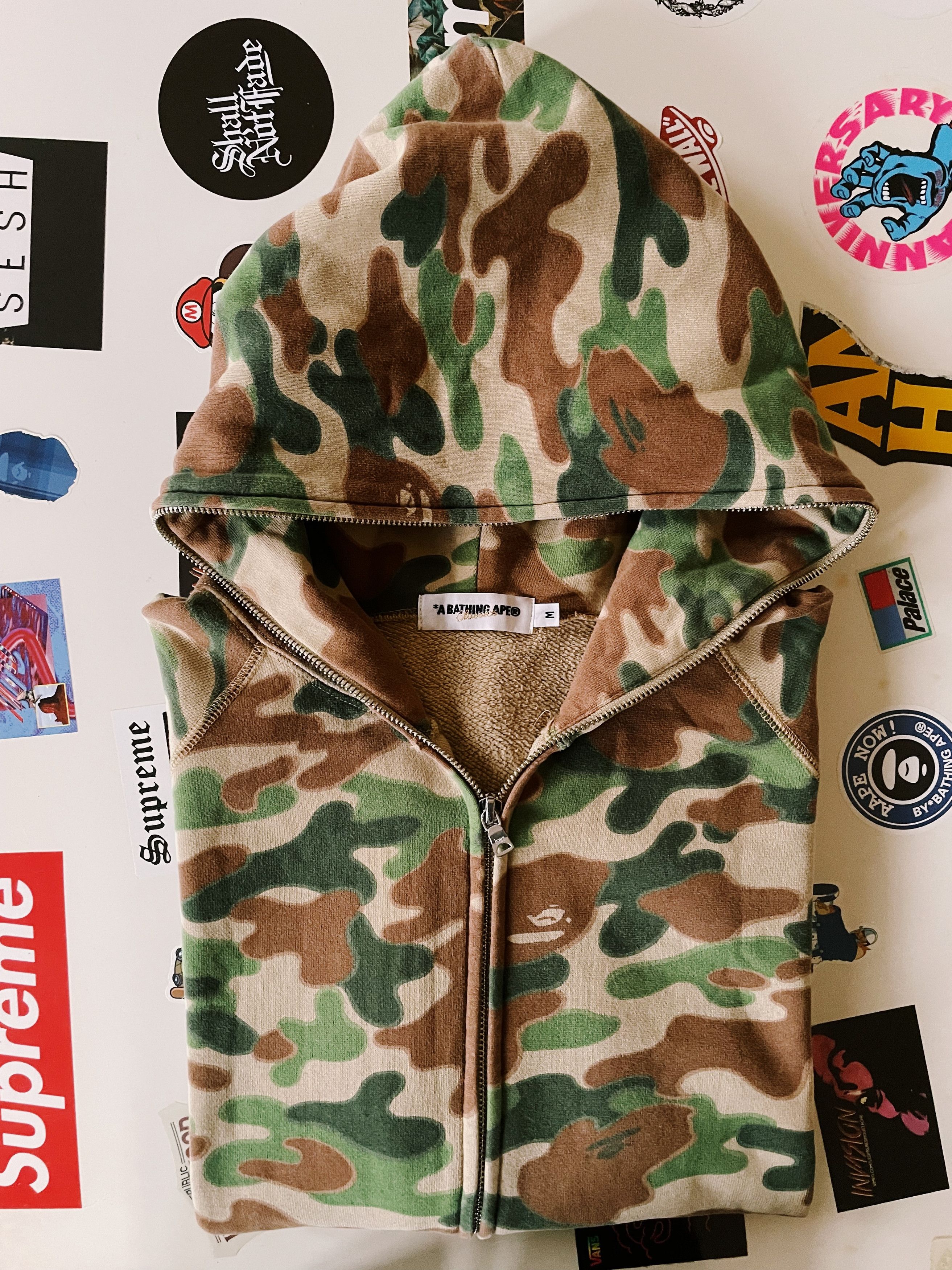 Bape Bape A Bathing Ape Puzzle Camo Fullzip Hoodie | Grailed 