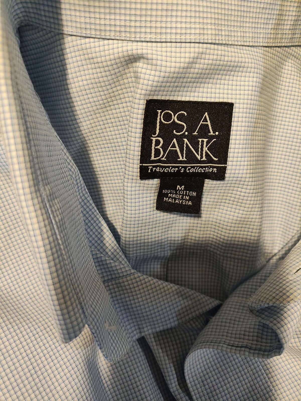Jos. A. Bank Jos. A. Bank Men's Light Blue Short Sleeve Button-Up Shirt Size 38R - 7 Thumbnail