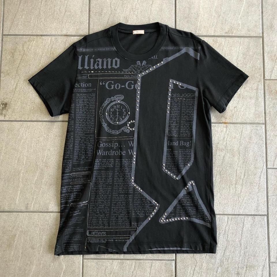 Galliano Galliano newspaper tshirt Grailed