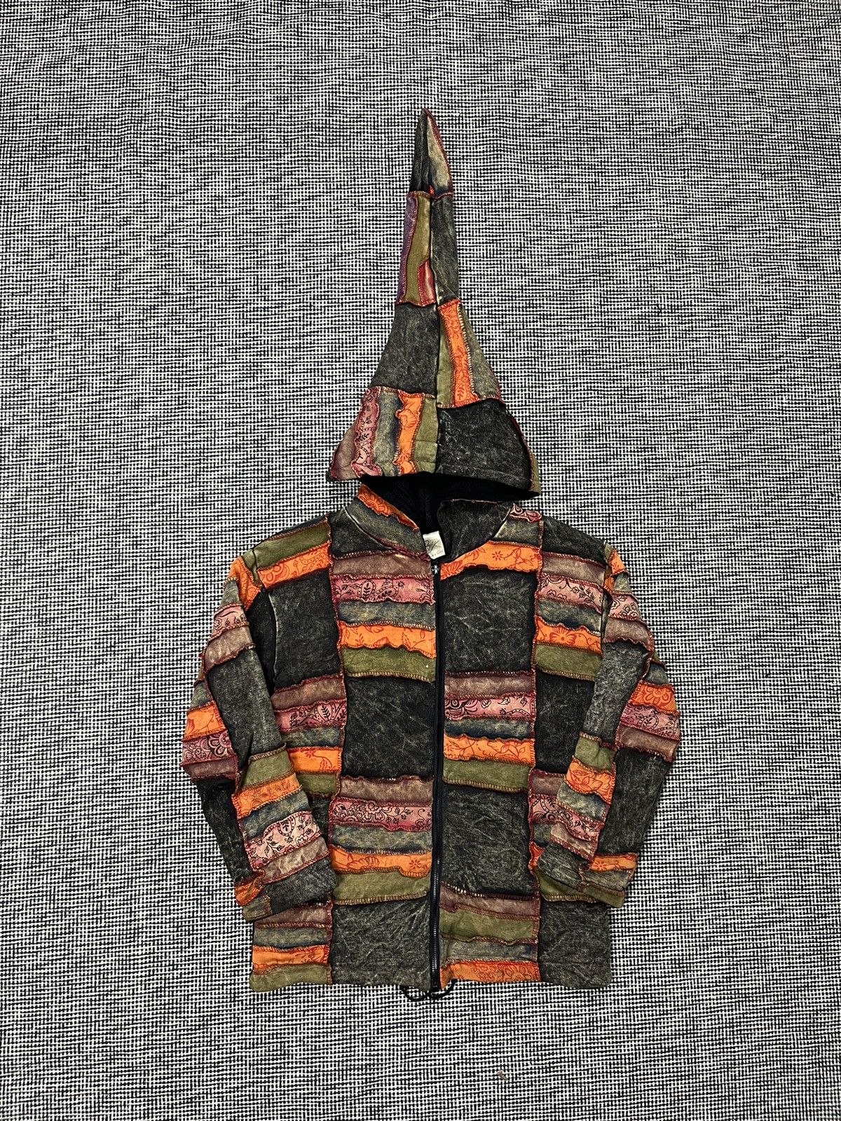 20471120 × Japanese Brand Crazy patchwork oversized spike hood rave harajuku hoodie Size S / US 4 / IT 40 - 2 Thumbnail