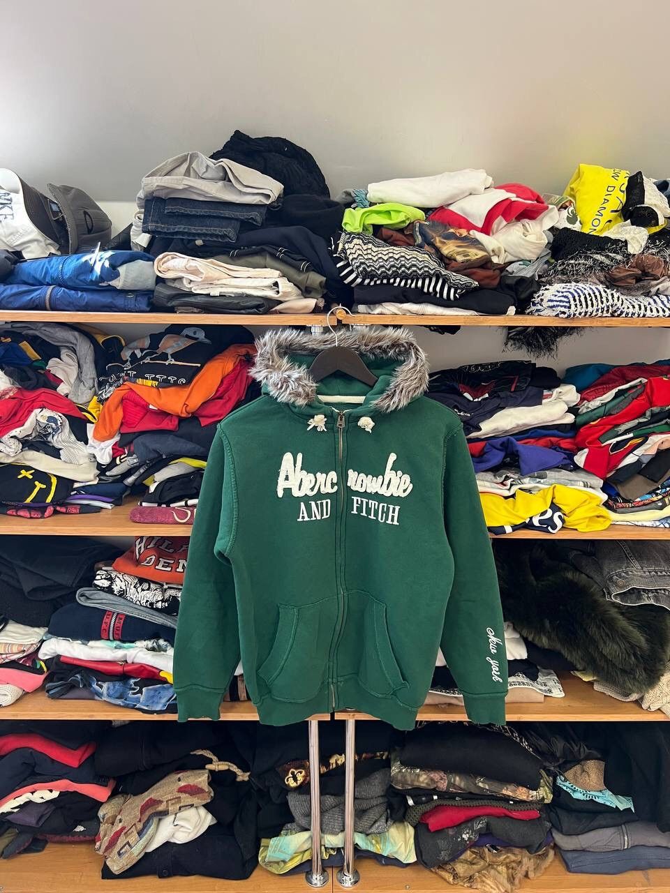Vintage Abercrombie & Fitch Fur Woman Zip Hoodie