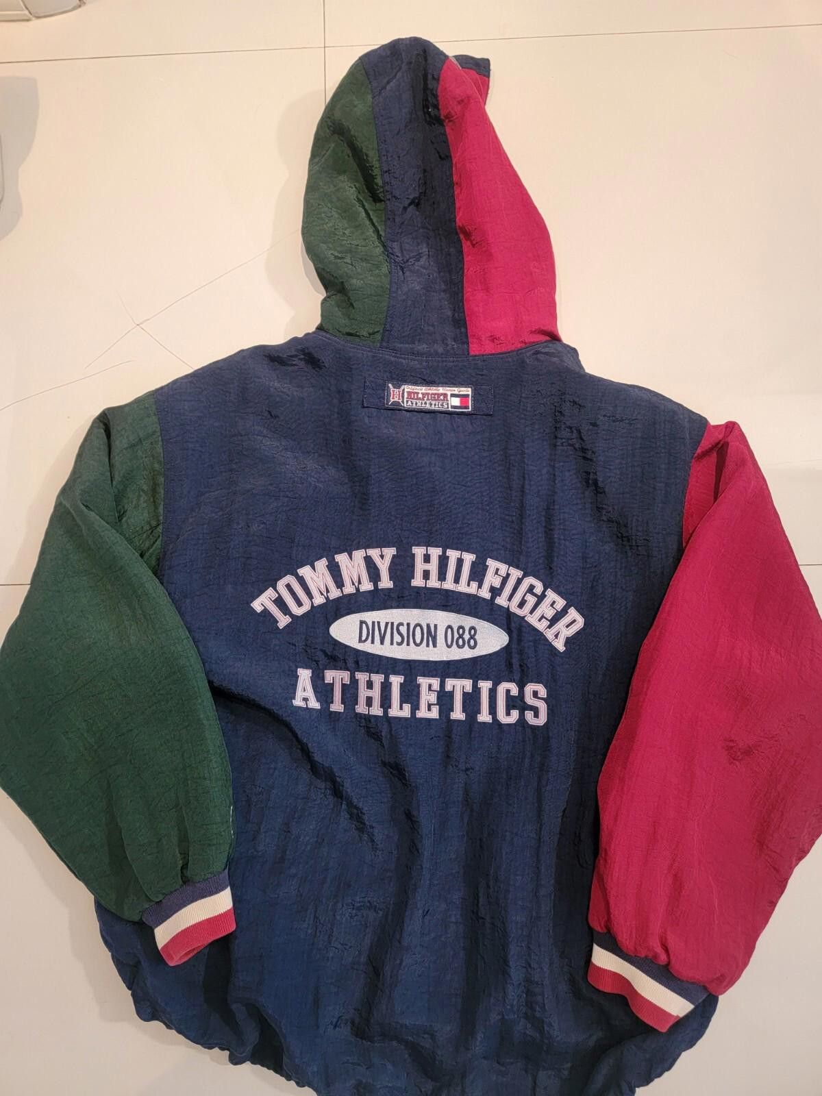Tommy Hilfiger Vintage TOMMY HILFIGER Athletic Hooded Fleece Lined Jacket M Size US M / EU 48-50 / 2 - 2 Thumbnail