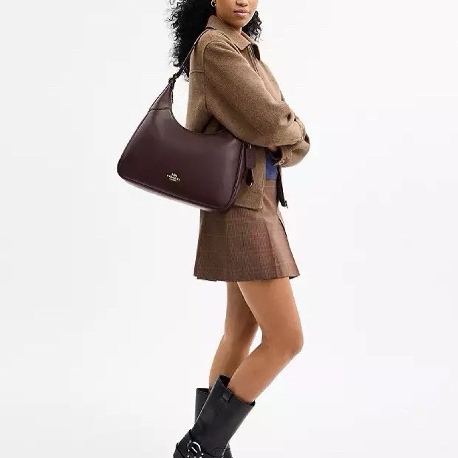 Coach NWT Coach Ella Shoulder Bag Leather CCE48 Espresso Size ONE SIZE - 8 Thumbnail