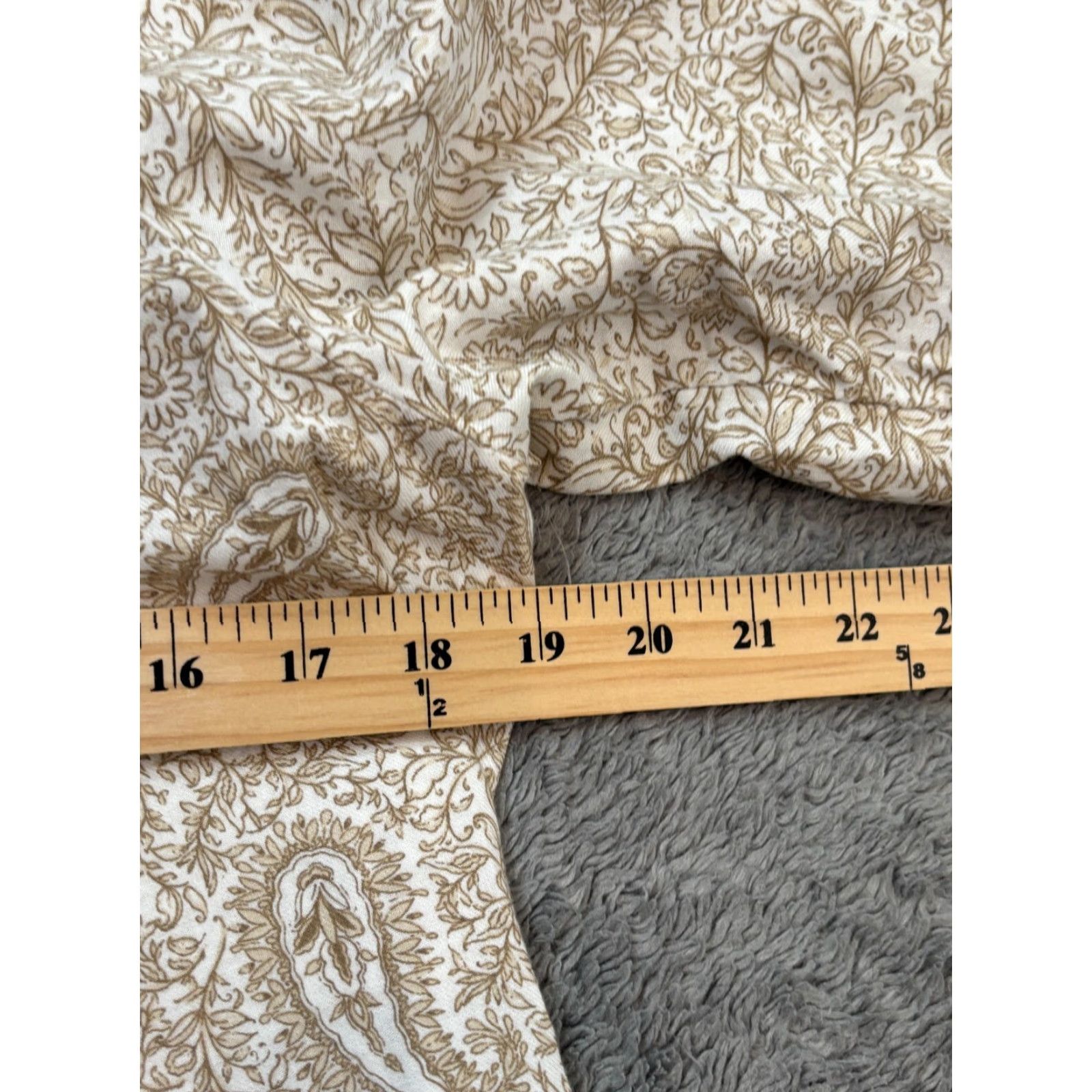 J. Jill J Jill Pure Jill Top Womens Small Beige Bohemian Button V Neck Puff Sleeves Shirt Blouse Ladies Size S / US 4 / IT 40 - 3 Thumbnail