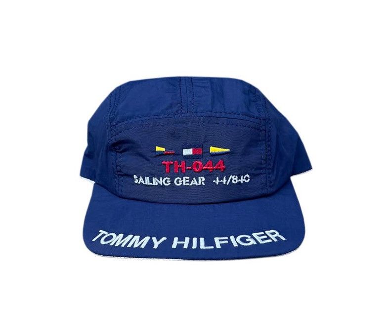 Tommy Hilfiger × Vintage Vintage Tommy Hilfiger Sailing Gear Navy 5 Panel Hat Size ONE SIZE - 1 Thumbnail