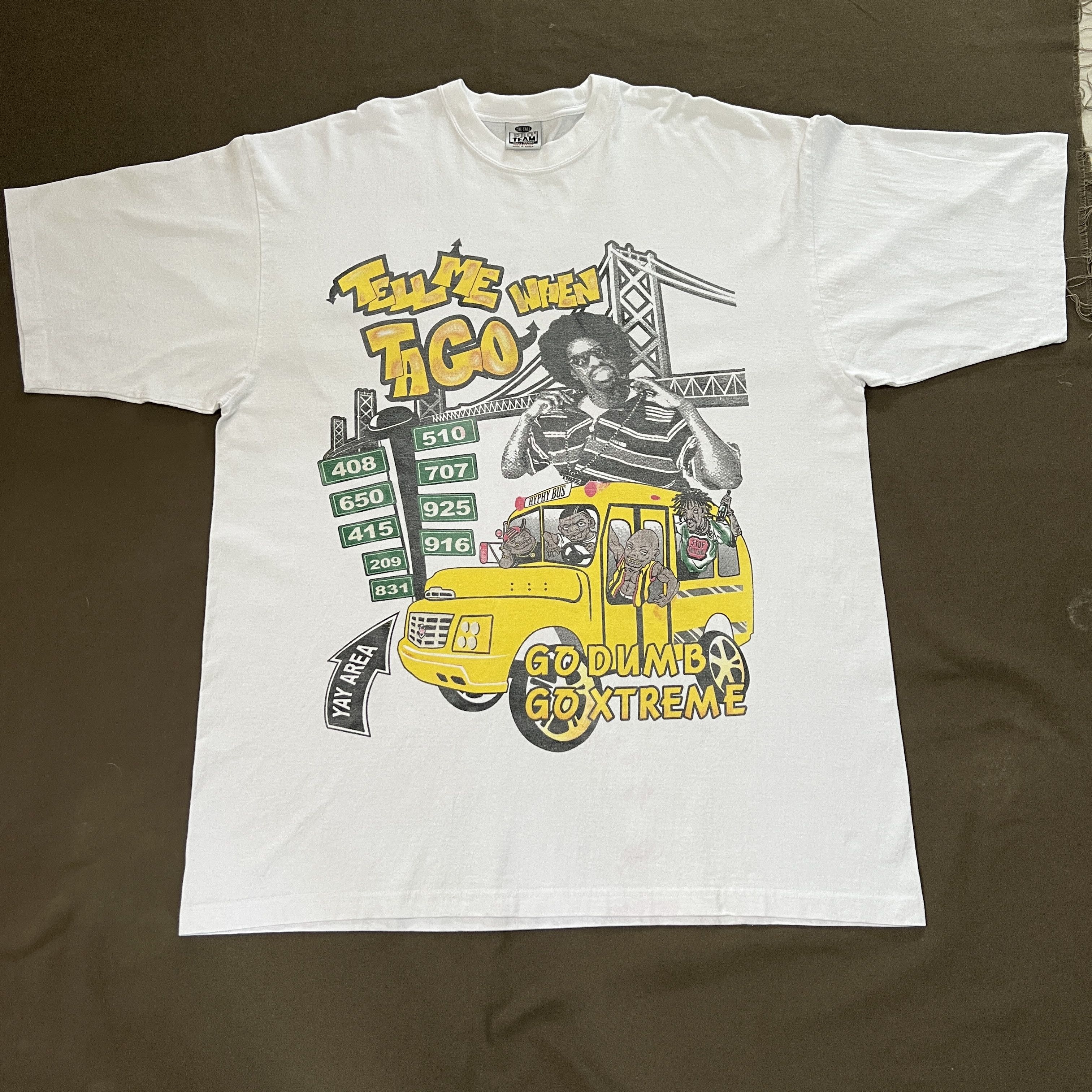 Rap Tees × Vintage Vintage Mac Dre Yellow Bus Tee THIZZ go dumb go xtreme Size US XXL / EU 58 / 5 - 2 Thumbnail