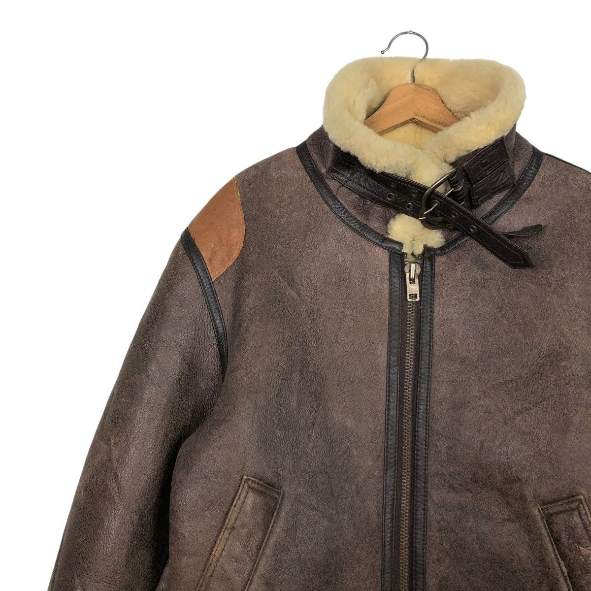 Vintage 🔥VTG LEATHER JACKET SHEARLING B3 PALMUS LIFE ISSEY MIYAKE Size US M / EU 48-50 / 2 - 9 Thumbnail