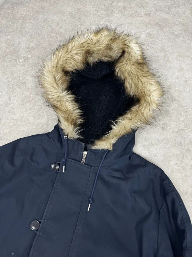 A.P.C. A.P.C. Navy Aviator Fur Hooded Bomber Jacket Size US M / EU 48-50 / 2 - 7 Thumbnail