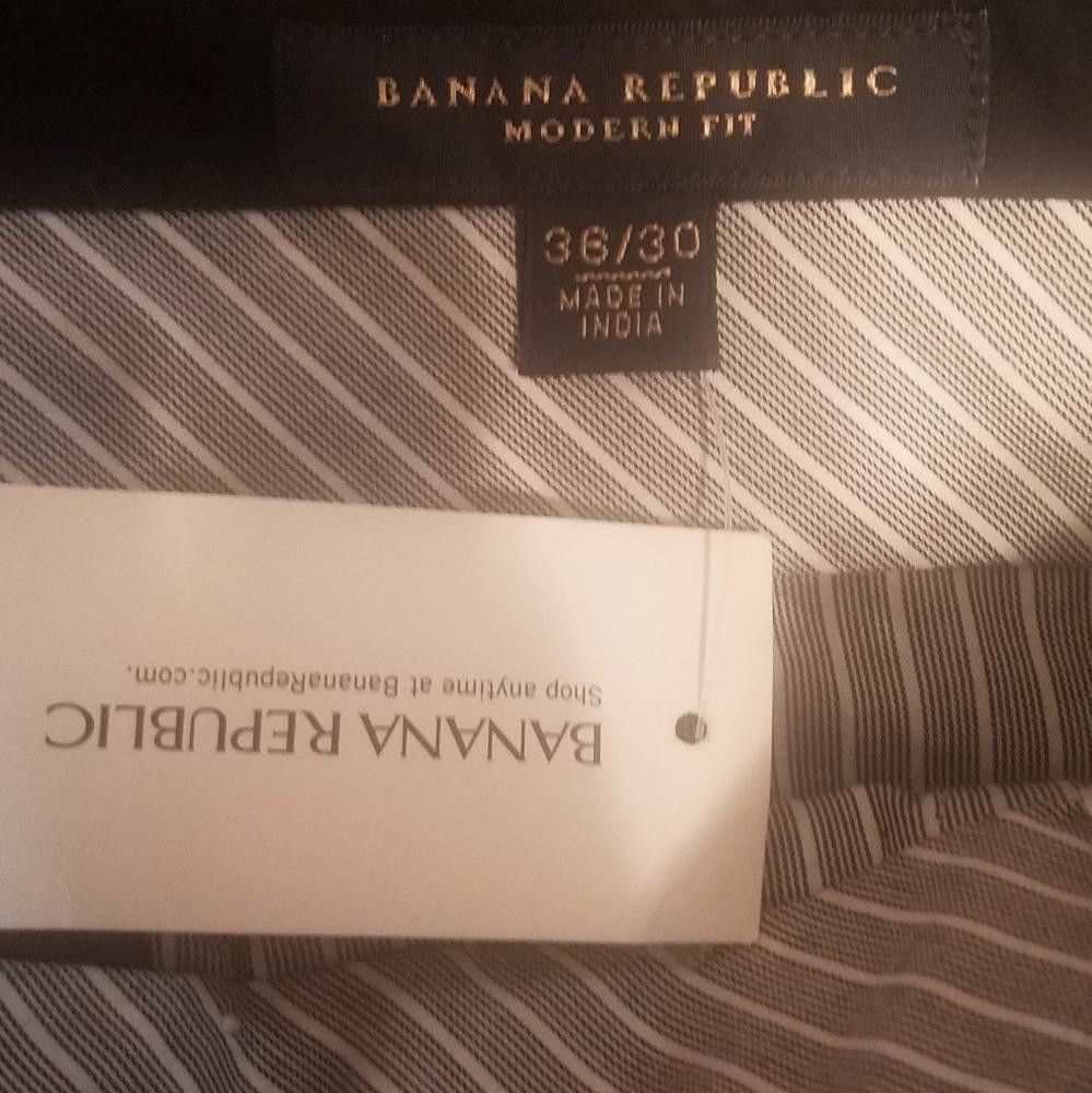 Banana Republic NWT Banana Republic Gray Pin Stripe Pants Size 36X30 Size US 36 / EU 52 - 4 Thumbnail
