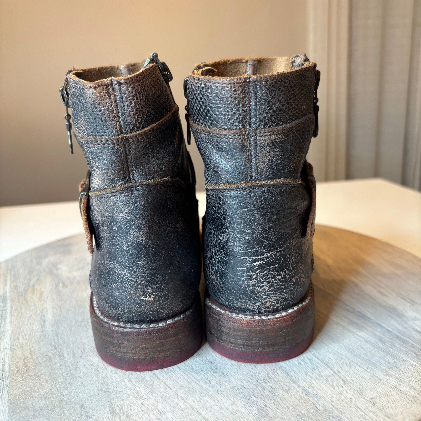 Bed Stu Bed Stu Becca Women's Leather Ankle Boots Buckle Zip Size 7 Size US 7 / IT 37 - 7 Thumbnail