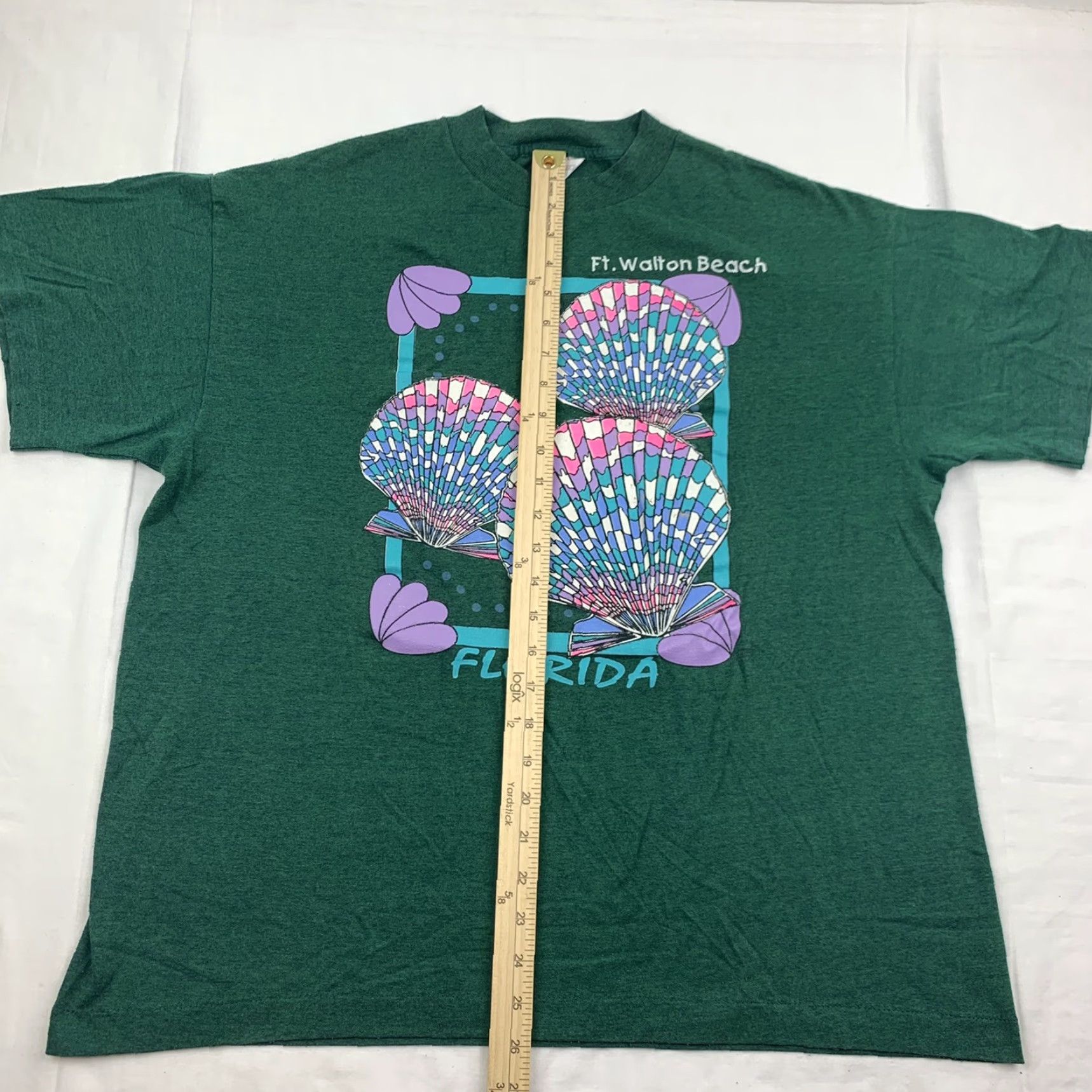 TEE JAYS VINTAGE Tee Jays Ft Walton Beach Florida T-Shirt Adult XL Green 90s Ocean Mens Size US XL / EU 56 / 4 - 6 Thumbnail