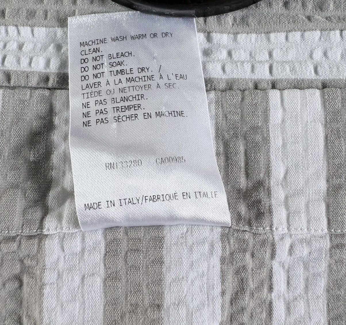 Thom Browne Thom Browne White Grey Striped Button shirt Size US M / EU 48-50 / 2 - 12 Thumbnail