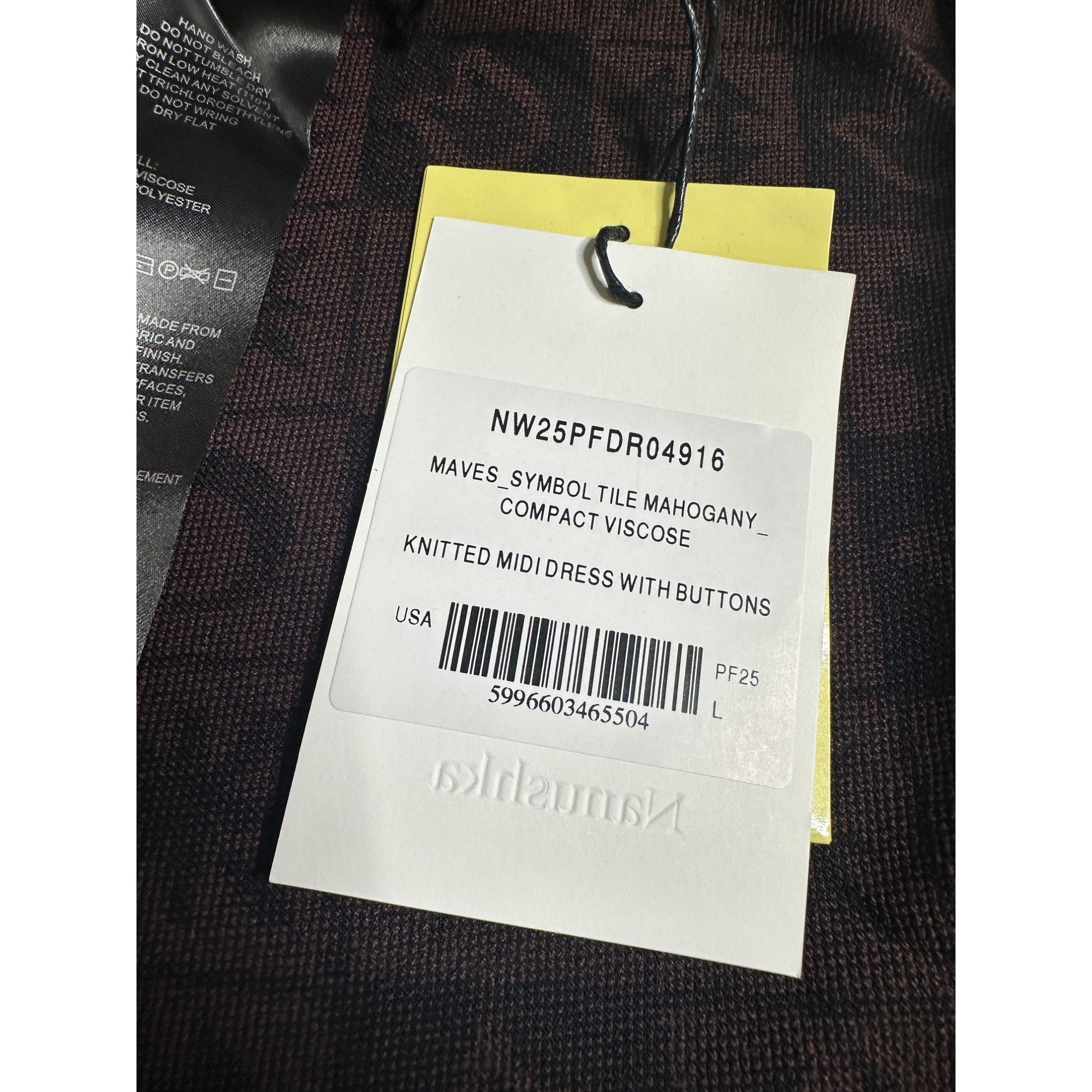 Nanushka Nanushka Maves Knitted Midi Dress With Buttons Size L / US 10 / IT 46 - 8 Thumbnail