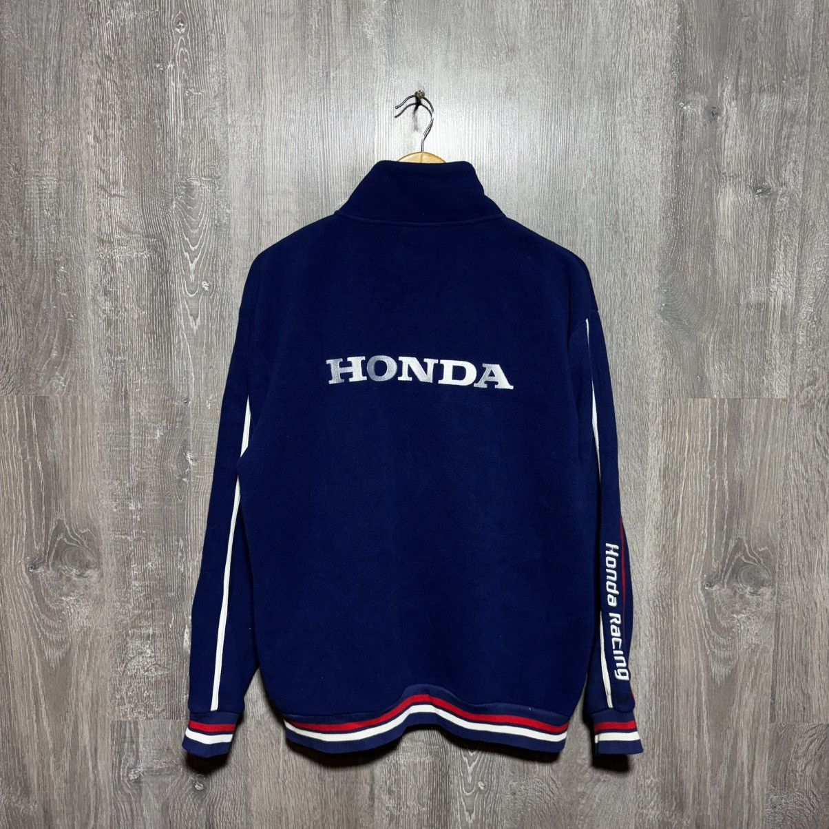 Honda Vintage 90s Honda Racing Fleece Navy Jacket Zip Motul Y2K Size US XL / EU 56 / 4 - 6 Thumbnail