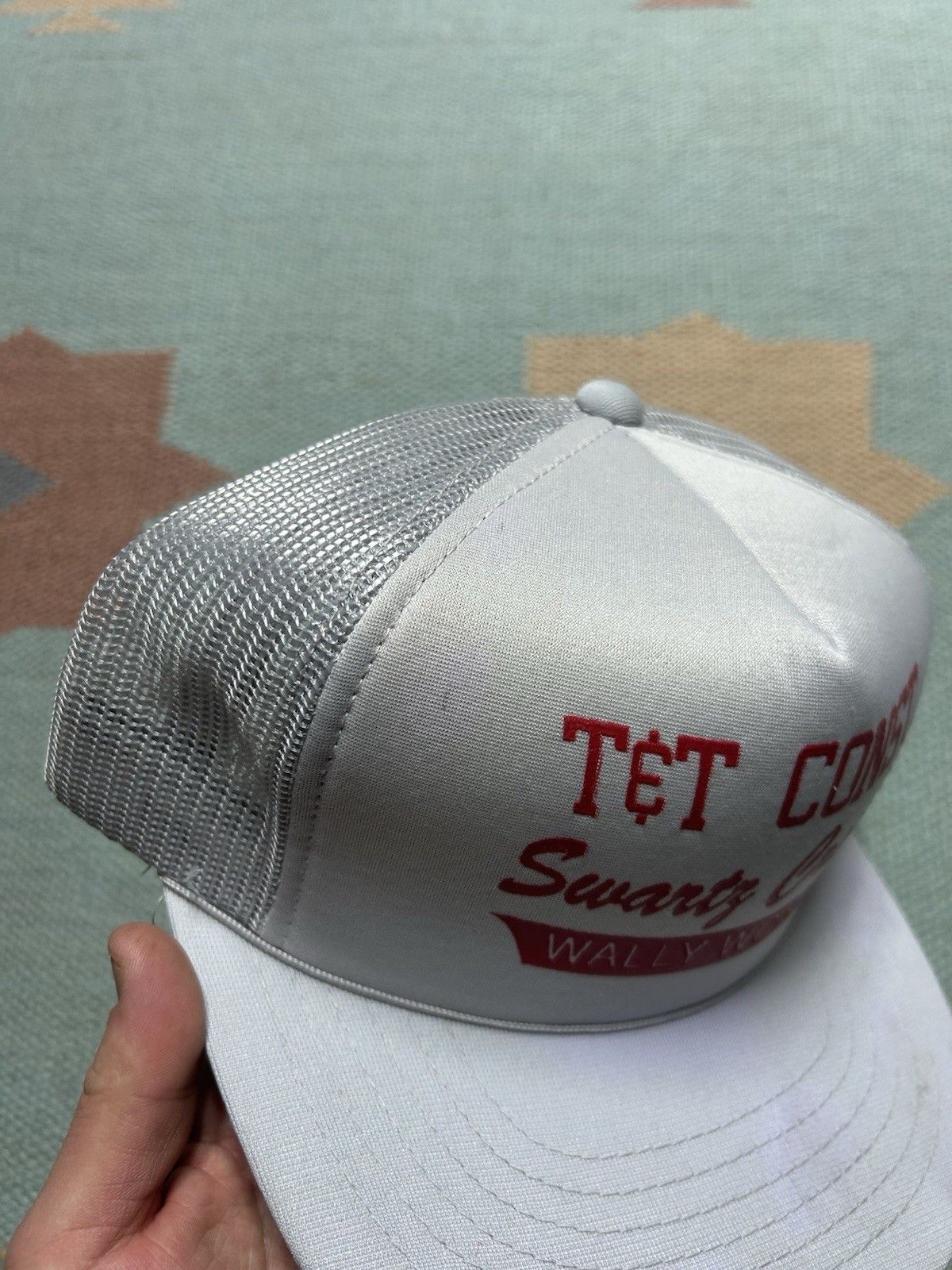 Vintage Vtg trucker hat mesh T&T construction Swartz creek Michigan Size ONE SIZE - 4 Thumbnail