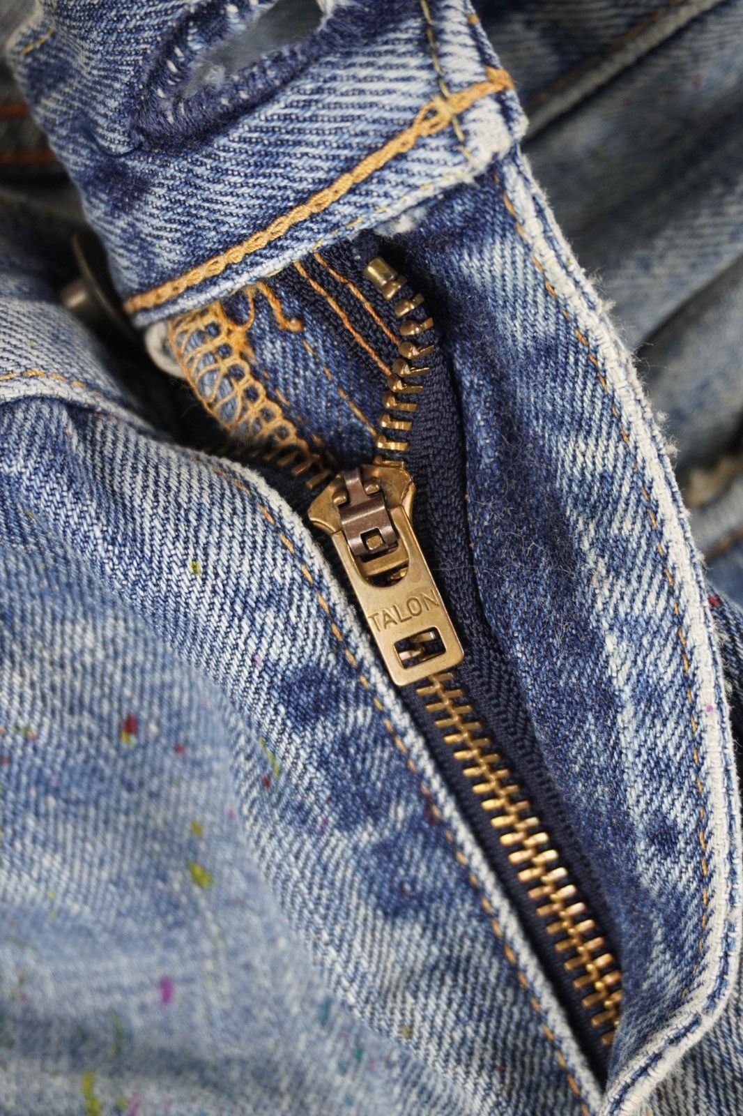 Levi's Vintage Clothing VTG Levi's 502 Big E JAPAN Made Painted Splash Distressed Size US 32 / EU 48 - 12 Thumbnail