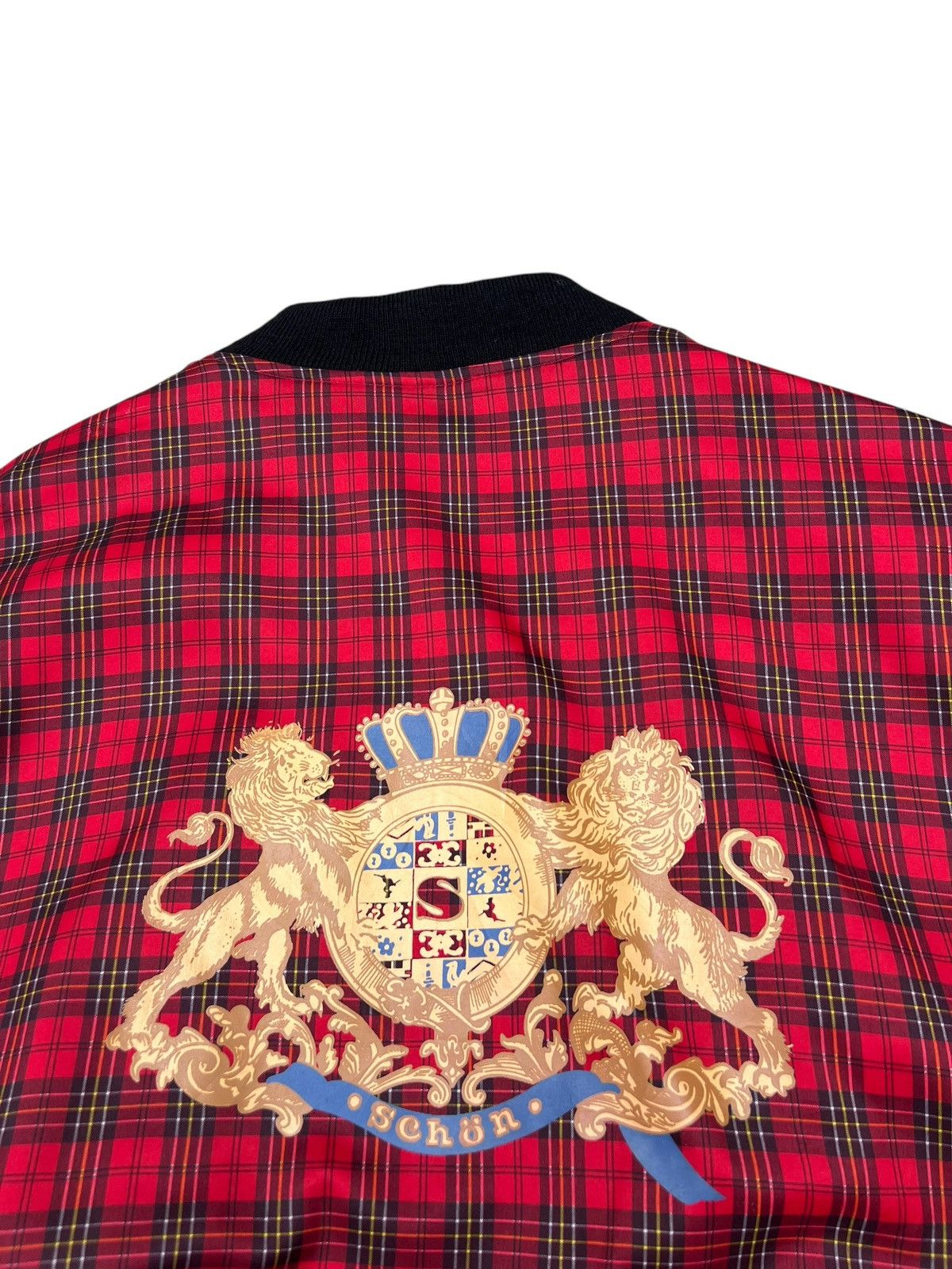 Mila Schon Vintage 80s 90s Mila Schon Red Tartan Bomber Jacket Size US XL / EU 56 / 4 - 3 Thumbnail