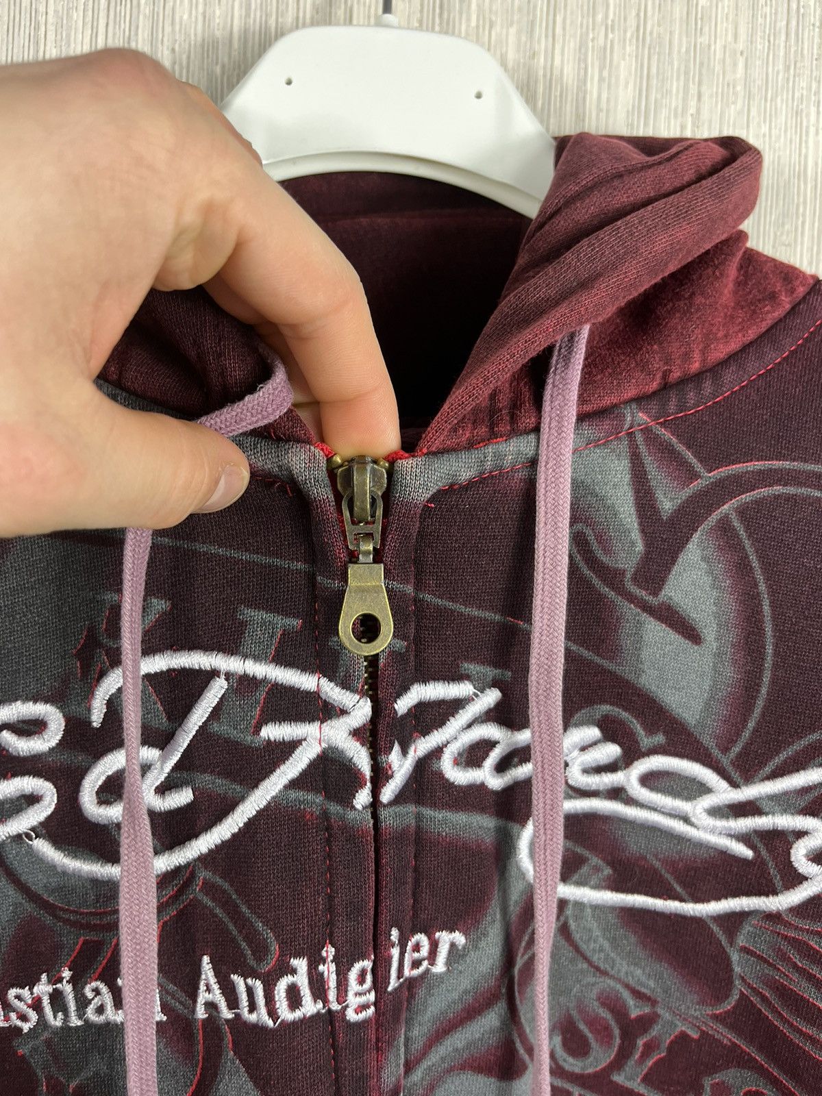 Christian Audigier × Ed Hardy × Vintage Vintage Ed Hardy Christian Audigier y2k zip hoodie ombre Size US L / EU 52-54 / 3 - 14 Thumbnail