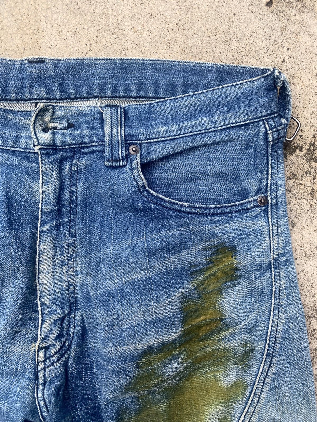 Designer × Levi's Levis Collabration With Flu Blue Gammy Jeans Size US 33 - 3 Thumbnail