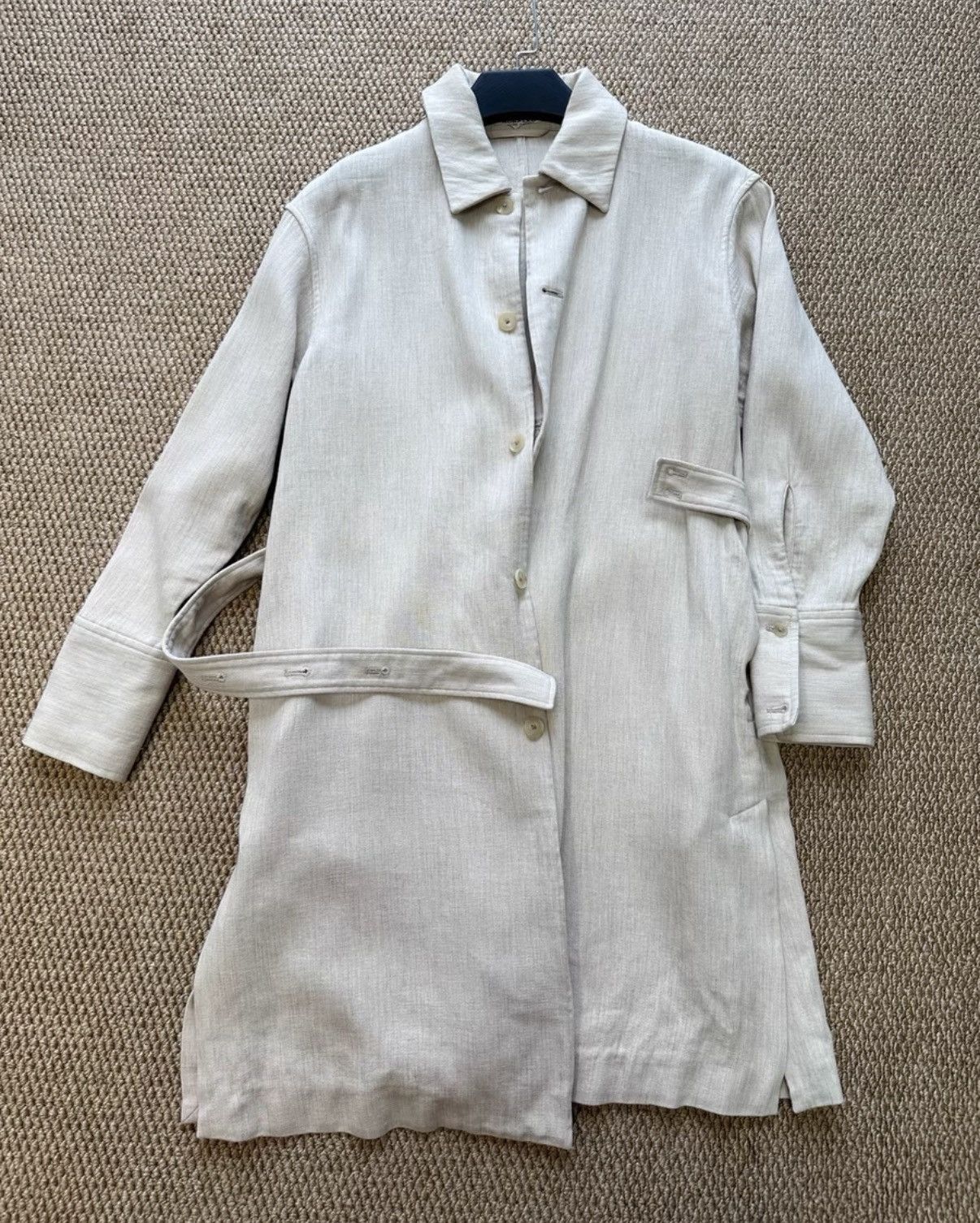 Auralee AAURALE Cotton & Camel Hair Blend Belted Trench Coat K23 Size XS / US 0-2 / IT 36-38 - 1 Thumbnail