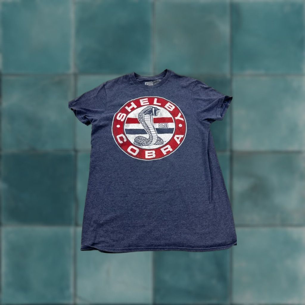 Vintage Shelby Cobra Graphic T-Shirt Men Small Blue Short Sleeve Crew Neck Outdoor Size US S / EU 44-46 / 1 - 1 Thumbnail