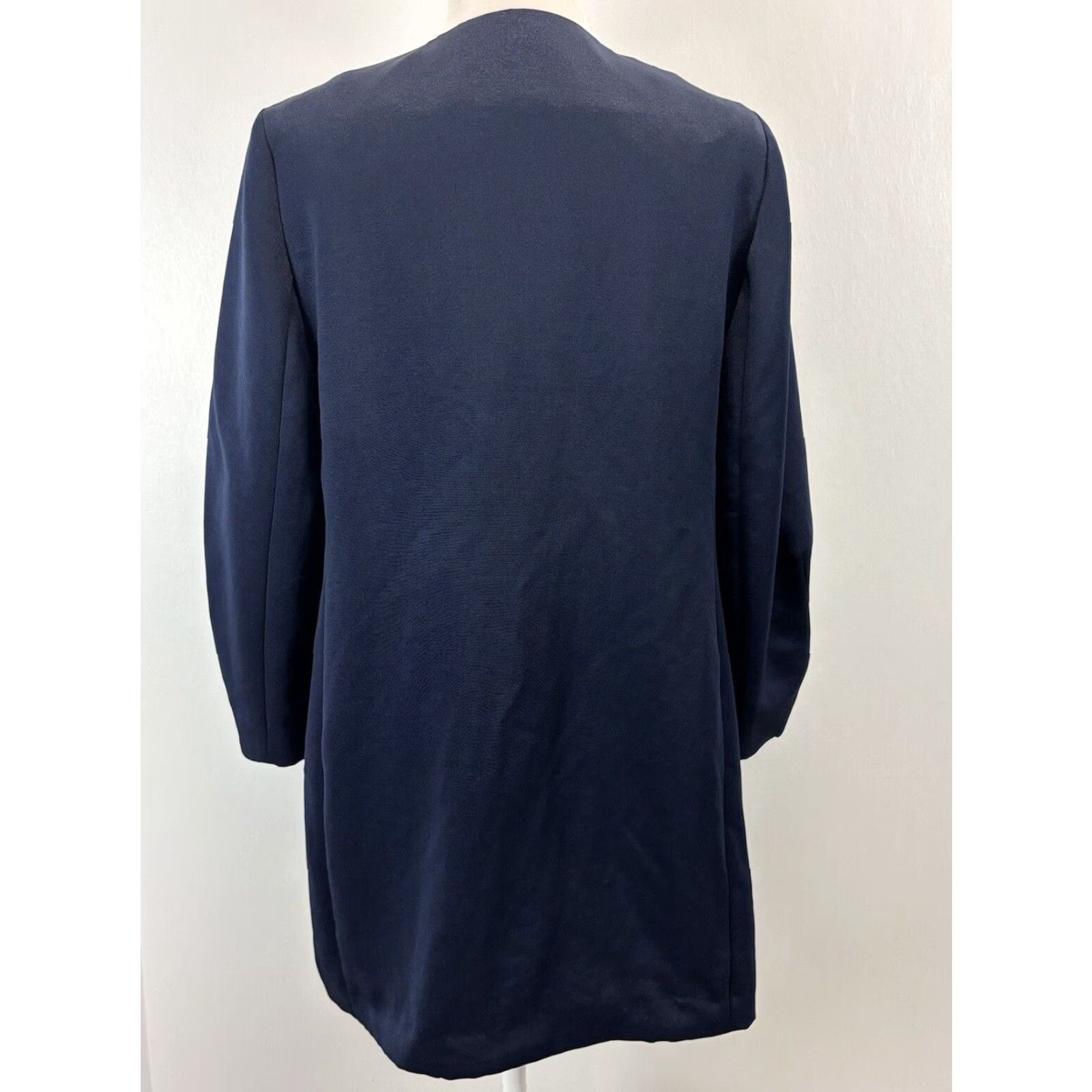 Vintage Chico's Faille Topper Jacket Sz 1 US Medium Navy 3/4 Sleeve Full Zip Womens Jacket Size M / US 6-8 / IT 42-44 - 3 Thumbnail