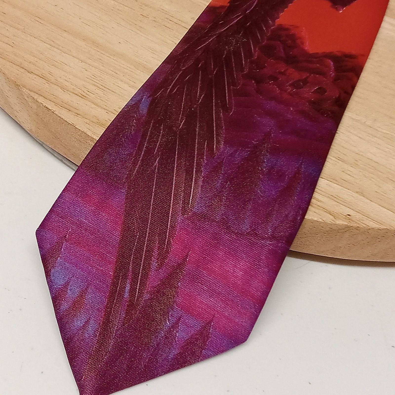 Ralph Marlin Ralph Marlin 1987 Tie Mens Harley Davidson Flying Bald Eagle Size ONE SIZE - 4 Thumbnail