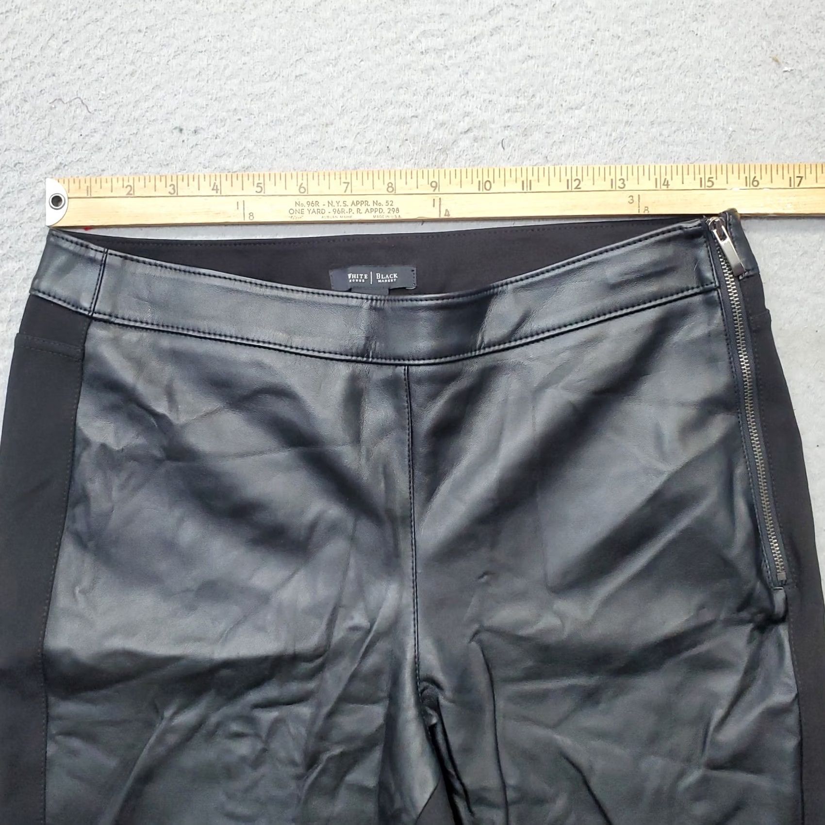 White House Black Market White House Black Market Pants Women Size 10 Black Side Zip Skinny Leg$ Size 32" / US 10 / IT 46 - 5 Thumbnail