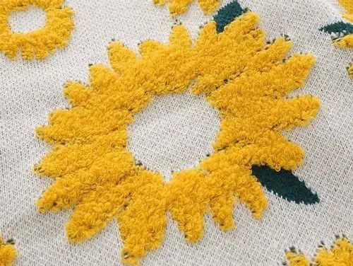 Aran Isles Knitwear × Japanese Brand Winter Sunflower Oversize Thick Knitted Sweater Size US XL / EU 56 / 4 - 4 Thumbnail
