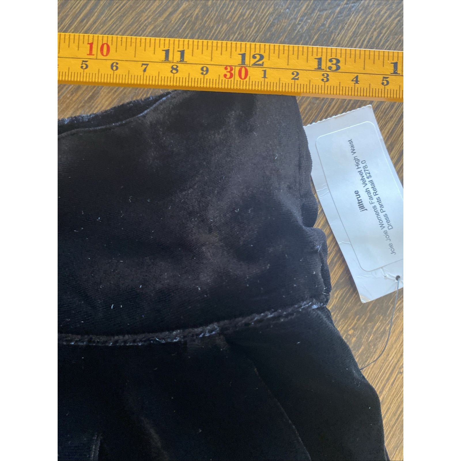Joie Joie Farah High Waist Velvet Pants Women 4 Caviar Pockets Size 27" / US 4 / IT 40 - 7 Thumbnail