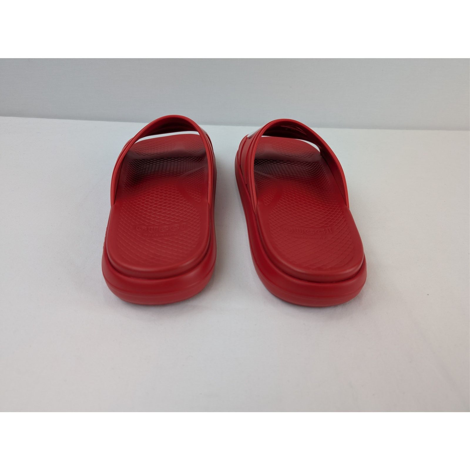 Gucci o1rshd1 Men's New Pursuit Slide Rubber 650 Slipper in Red Size US 12.5 / EU 45-46 - 12 Thumbnail