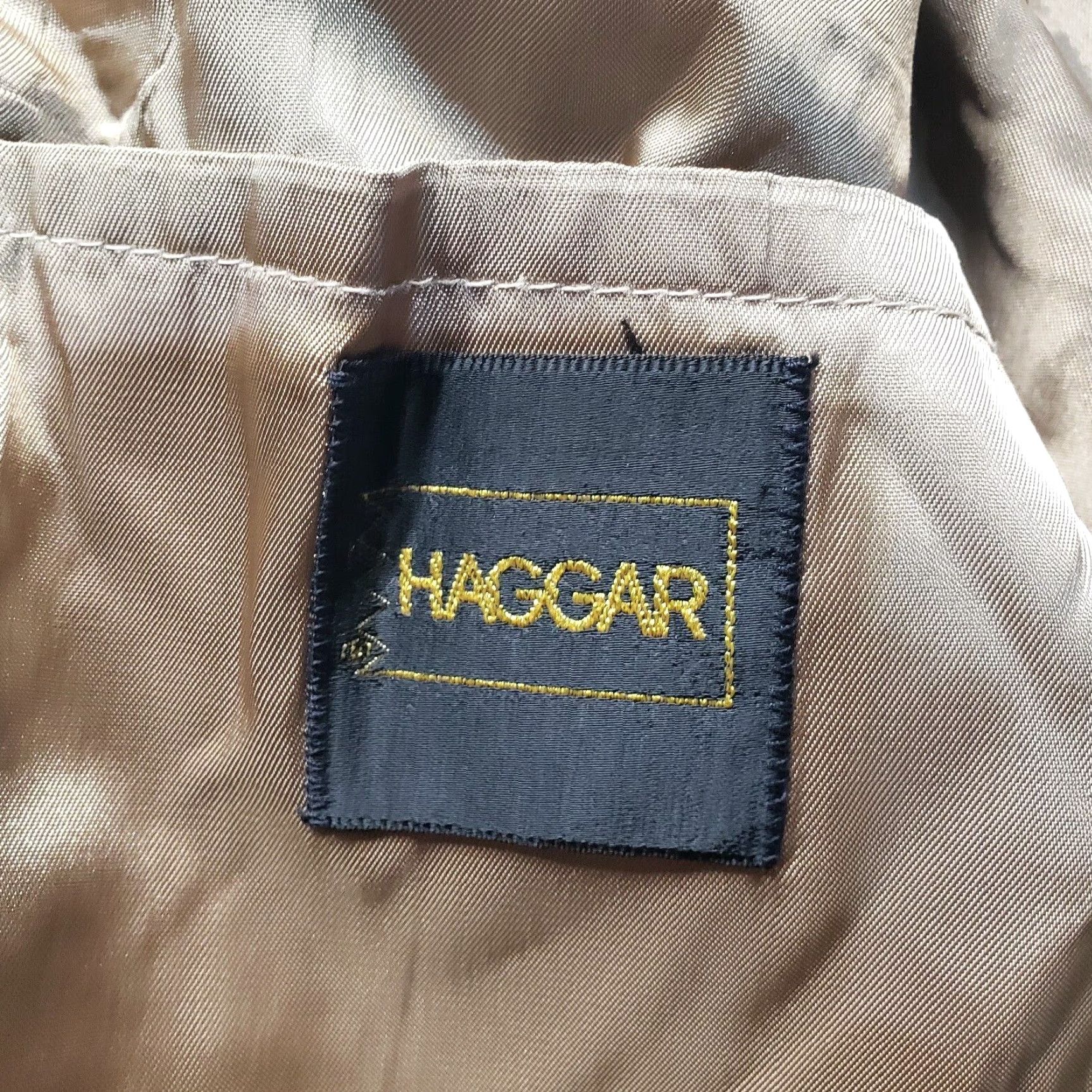 Haggar Haggar Brown Two Button Suit Jacket Lined Notch Single-Breasted Men's 44L Size 44R - 5 Thumbnail