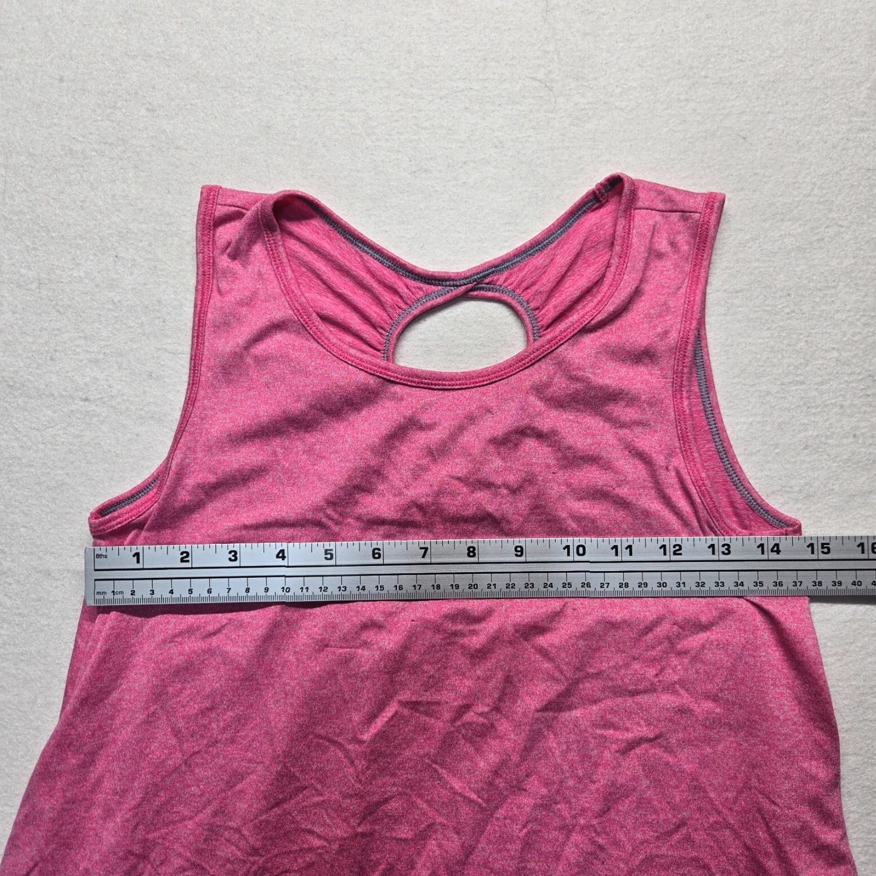 Vintage Vintage All In Motion Women's XL Pink Sleeveless Halter Tank Top Nylon Athletic Shirt Size XL / US 12-14 / IT 48-50 - 4 Thumbnail