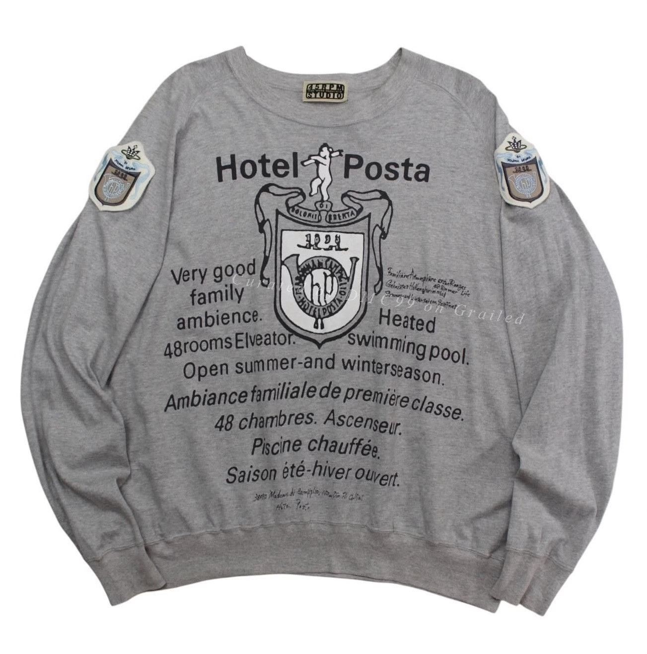 Vintage Vintage 2000s 45RPM Studio Hotel Posta Sweatshirt Size US M / EU 48-50 / 2 - 1 Thumbnail