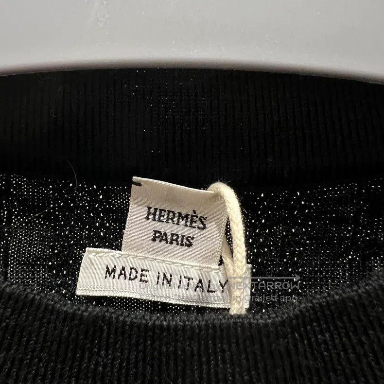 Hermes Hermes 2025SS Dark-Printed Knitted Short-Sleeved Round Nec Size XS / US 0-2 / IT 36-38 - 3 Thumbnail