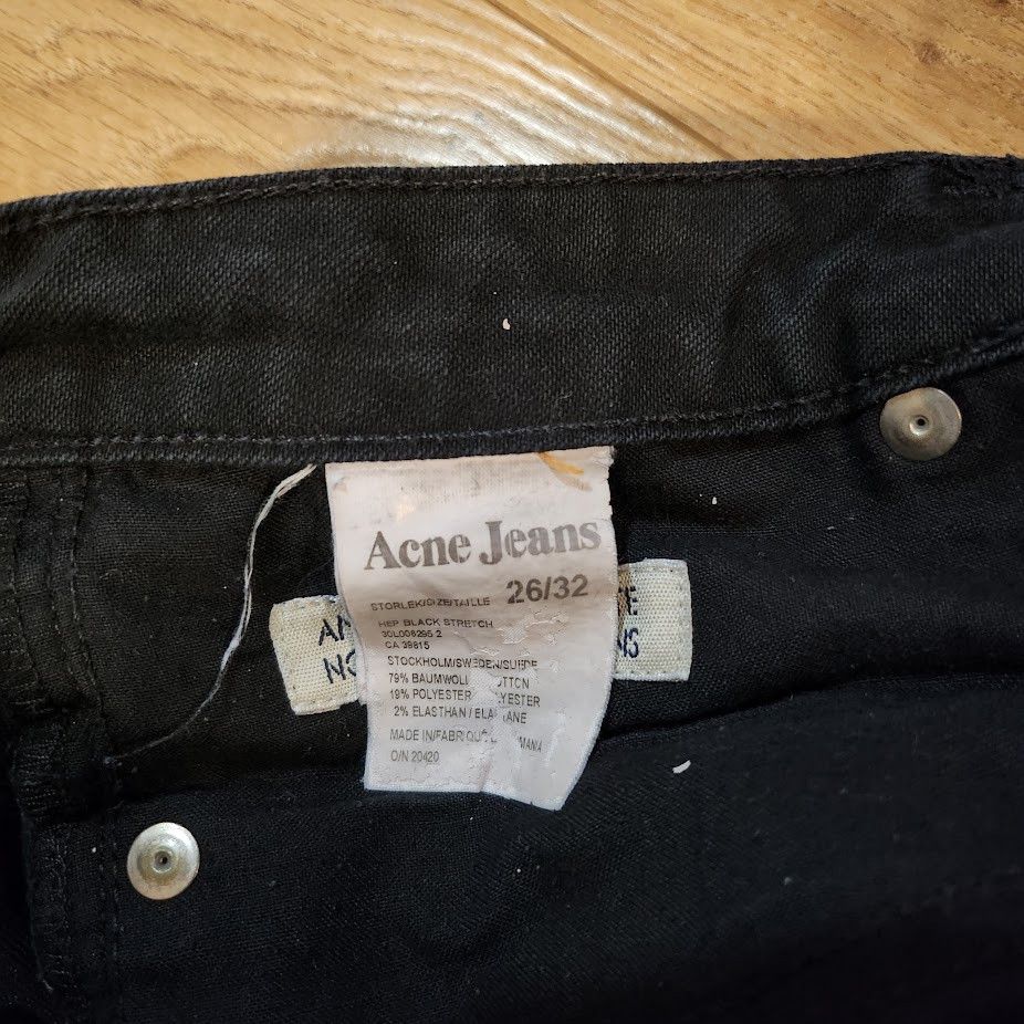 Acne Studios Hep Black Stretch 26/32 Acne Studios Black Denim Size US 26 / EU 42 - 4 Thumbnail