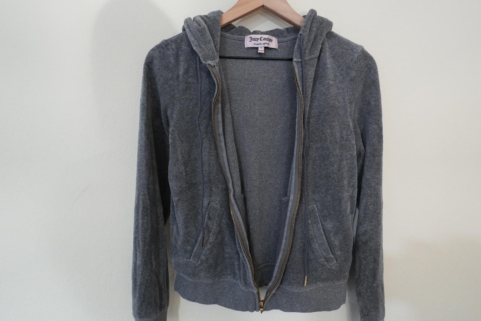 Other Juicy Couture Jacket Women's M Grey VTG Y2K Track Velour Size M / US 6-8 / IT 42-44 - 4 Thumbnail
