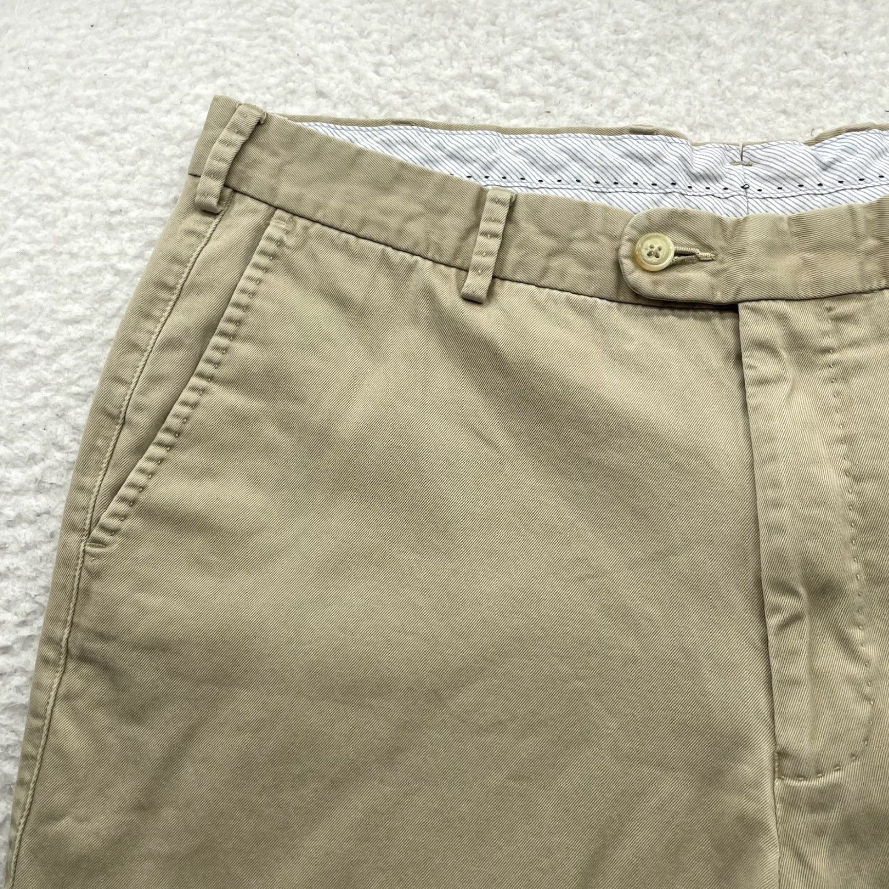 Peter Millar Peter Millar Chino Pants Mens 36x30 Beige Pima Cotton Flat Front Golf Casual Clothing Size US 36 / EU 52 - 2 Thumbnail